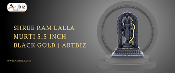 Shree Ram Lalla Murti 5.5 Inch Black Gold | Artbiz