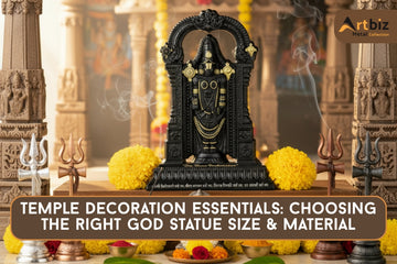 Temple Decoration Essentials: Choosing the Right God Statue Size & Material