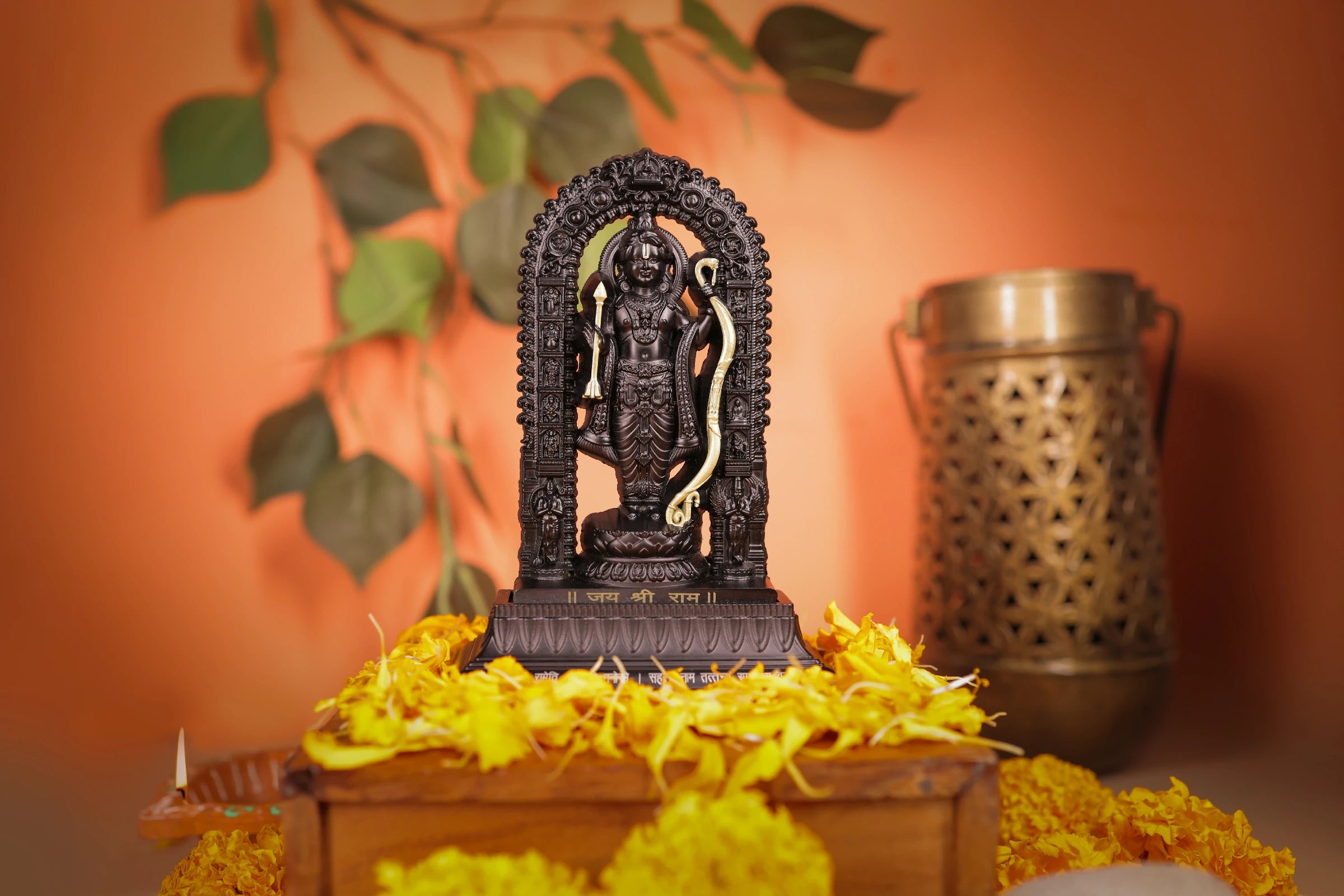 Shree Ram Lalla Murti 5.5 inch (Black/Gold)