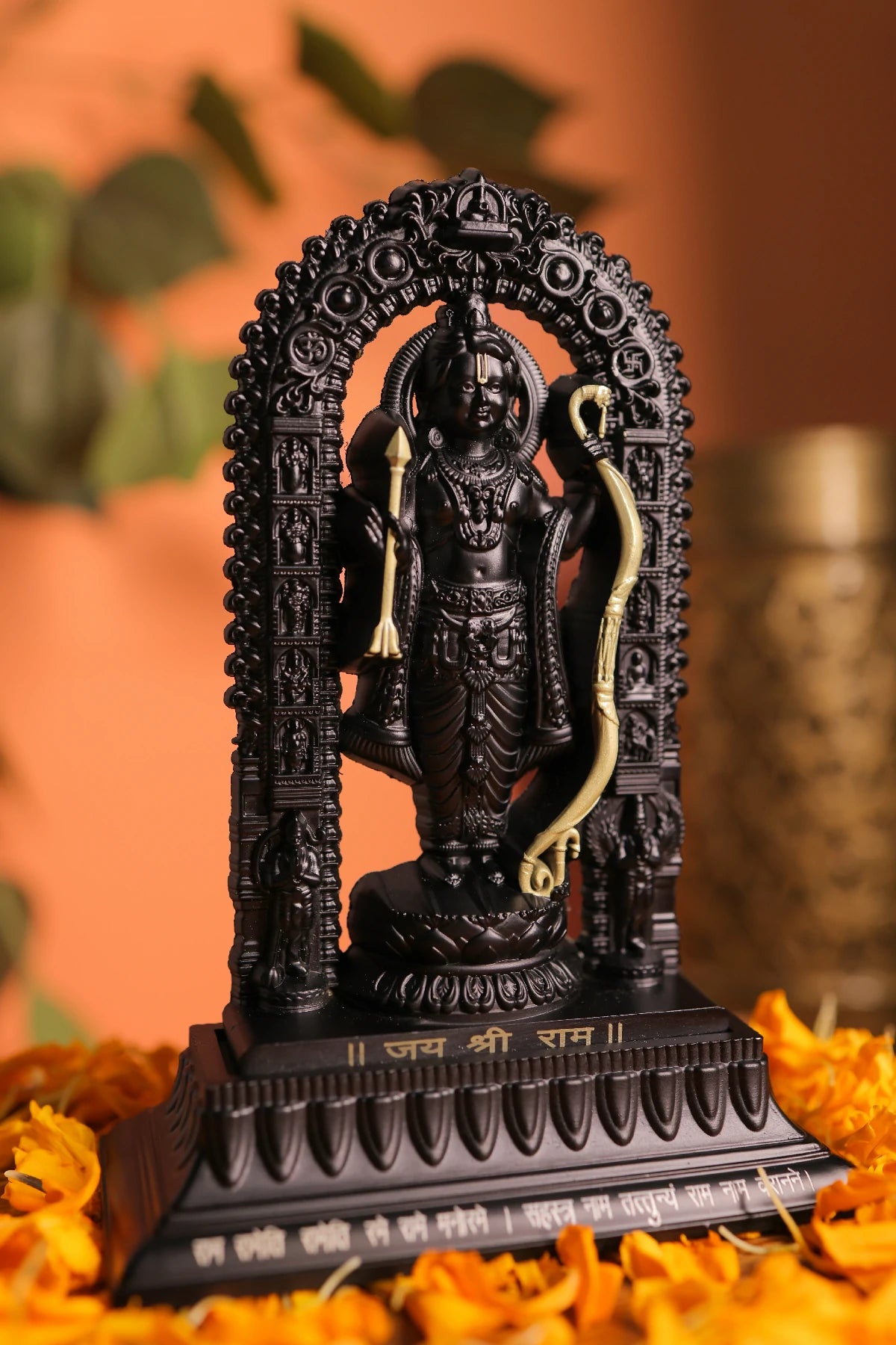 Shree Ram Lalla Murti 5.5 inch (Black/Gold)