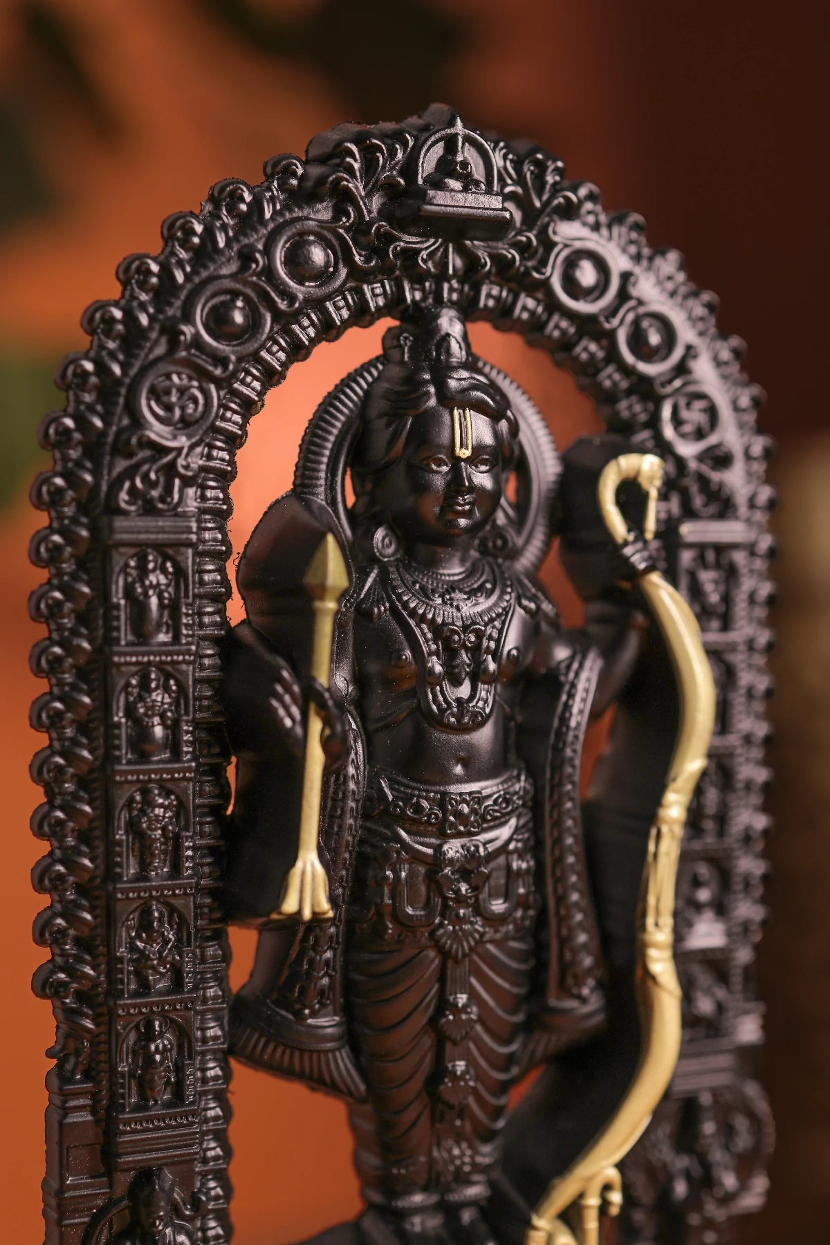 Shree Ram Lalla Murti 5.5 inch (Black/Gold)