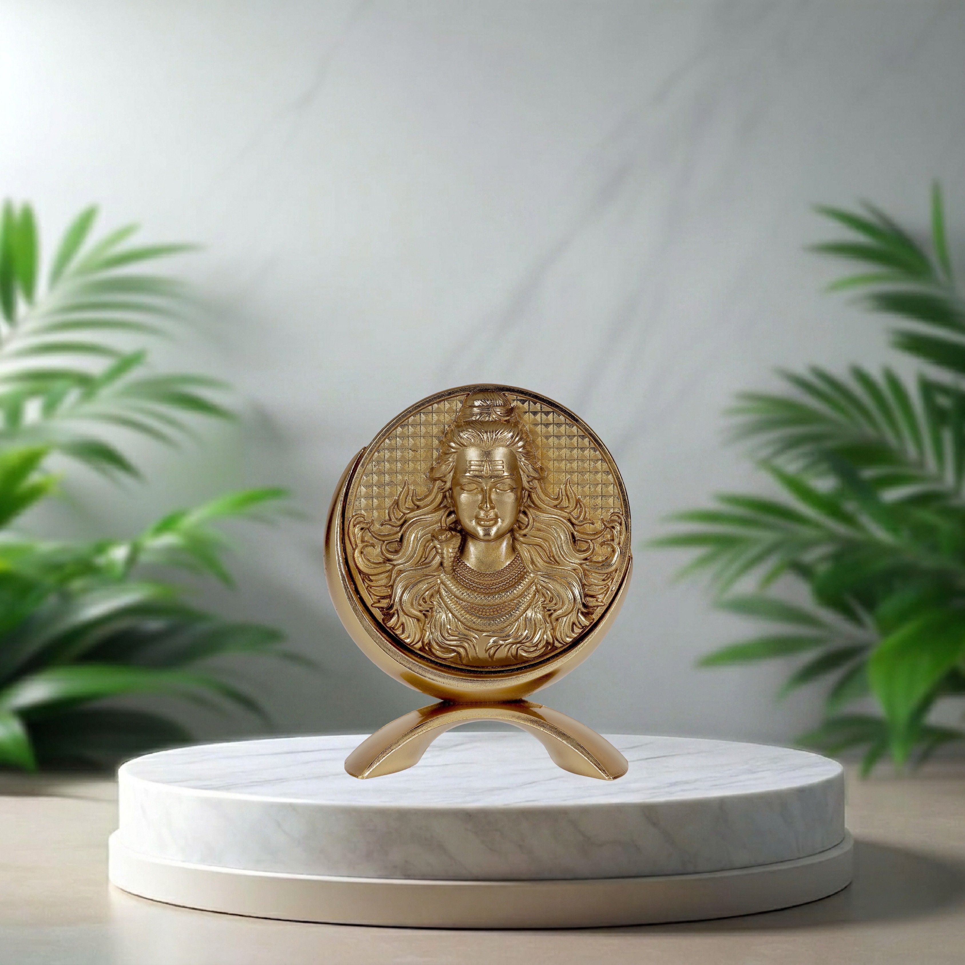 Small Round Mahadev (Gold)