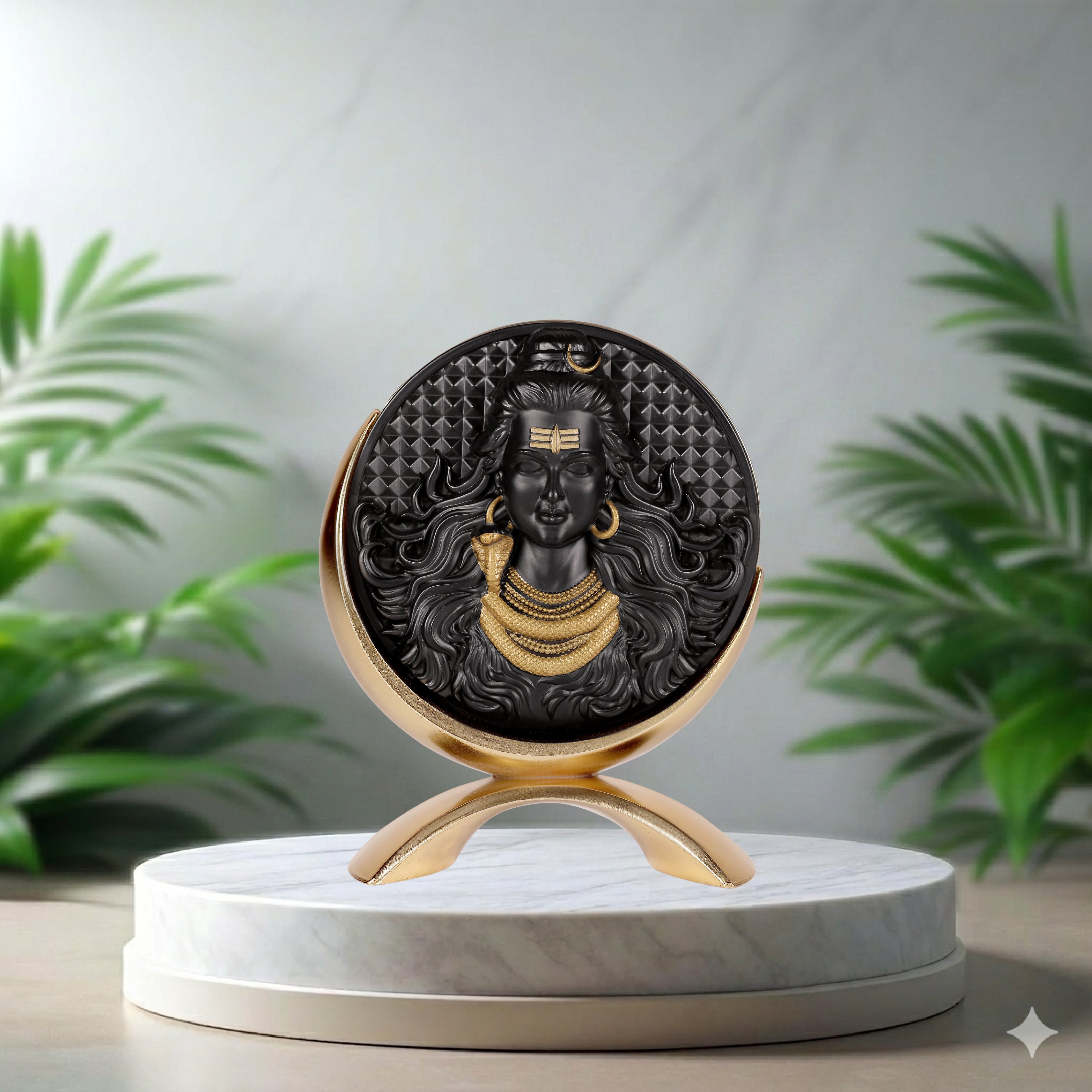 Big Round Mahadev (Gold/Black)
