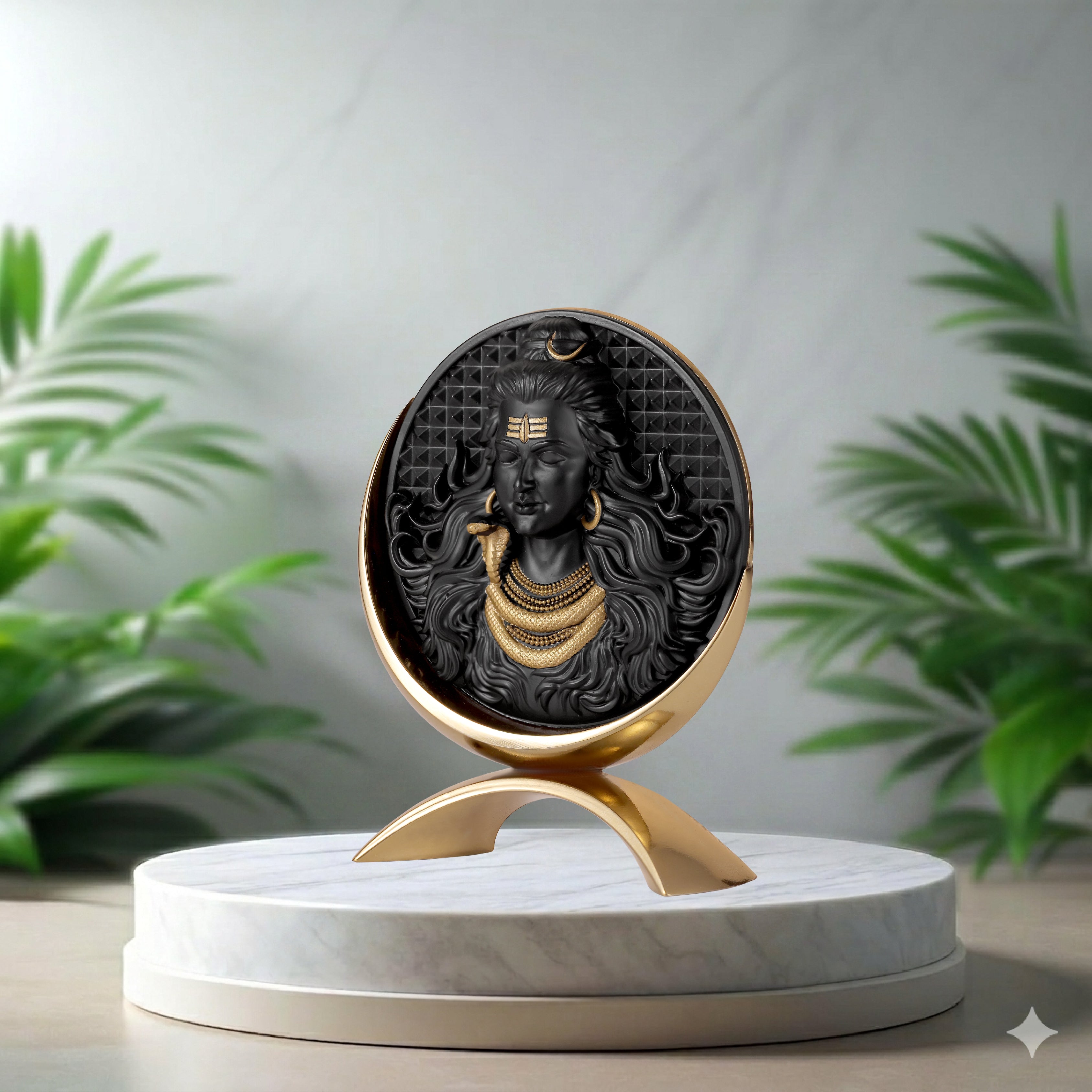 Big Round Mahadev (Gold/Black)