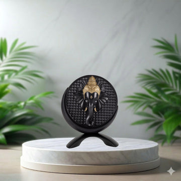 Small Round Ganesh ji (Black)