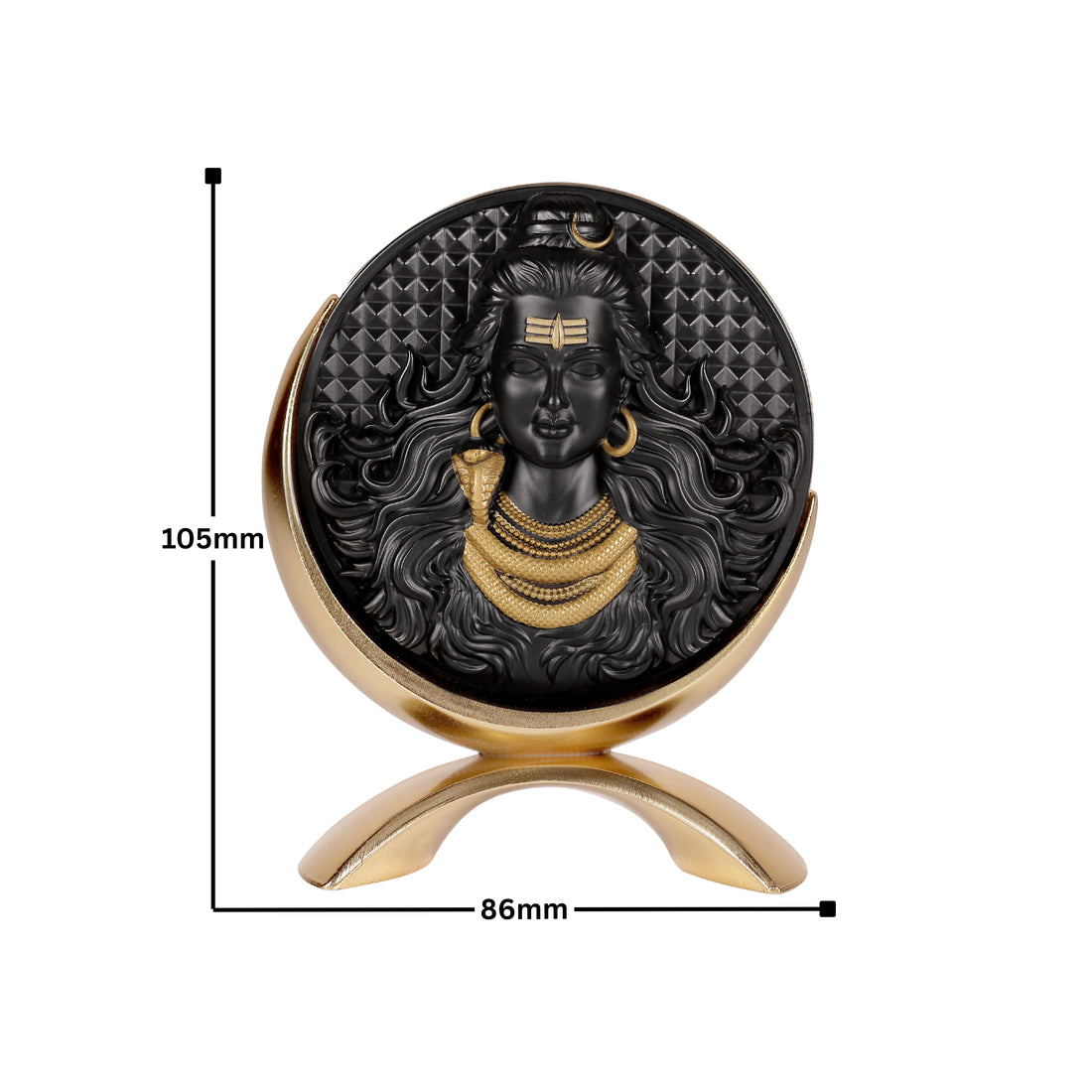 Big Round Mahadev (Gold/Black)