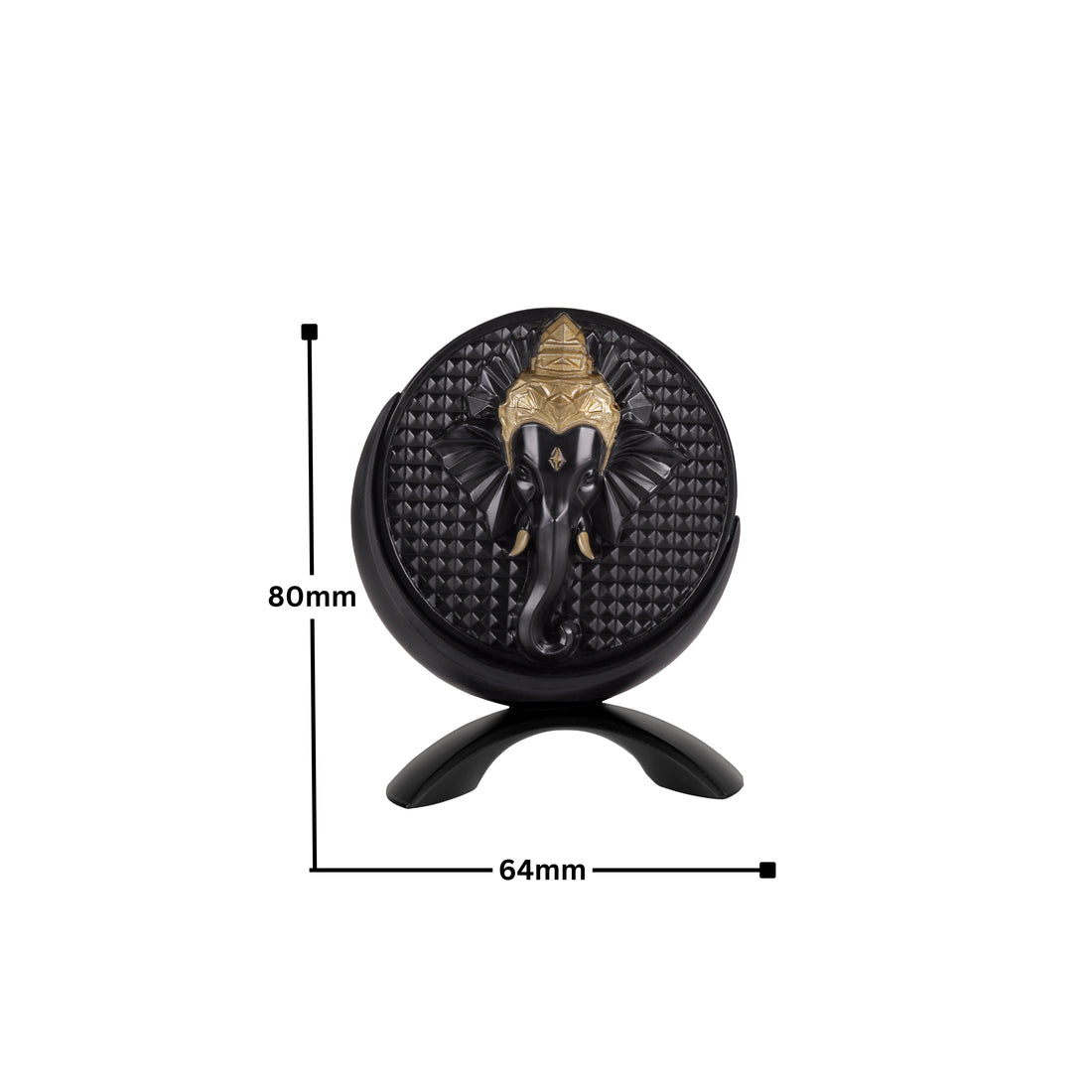 Small Round Ganesh ji (Black)