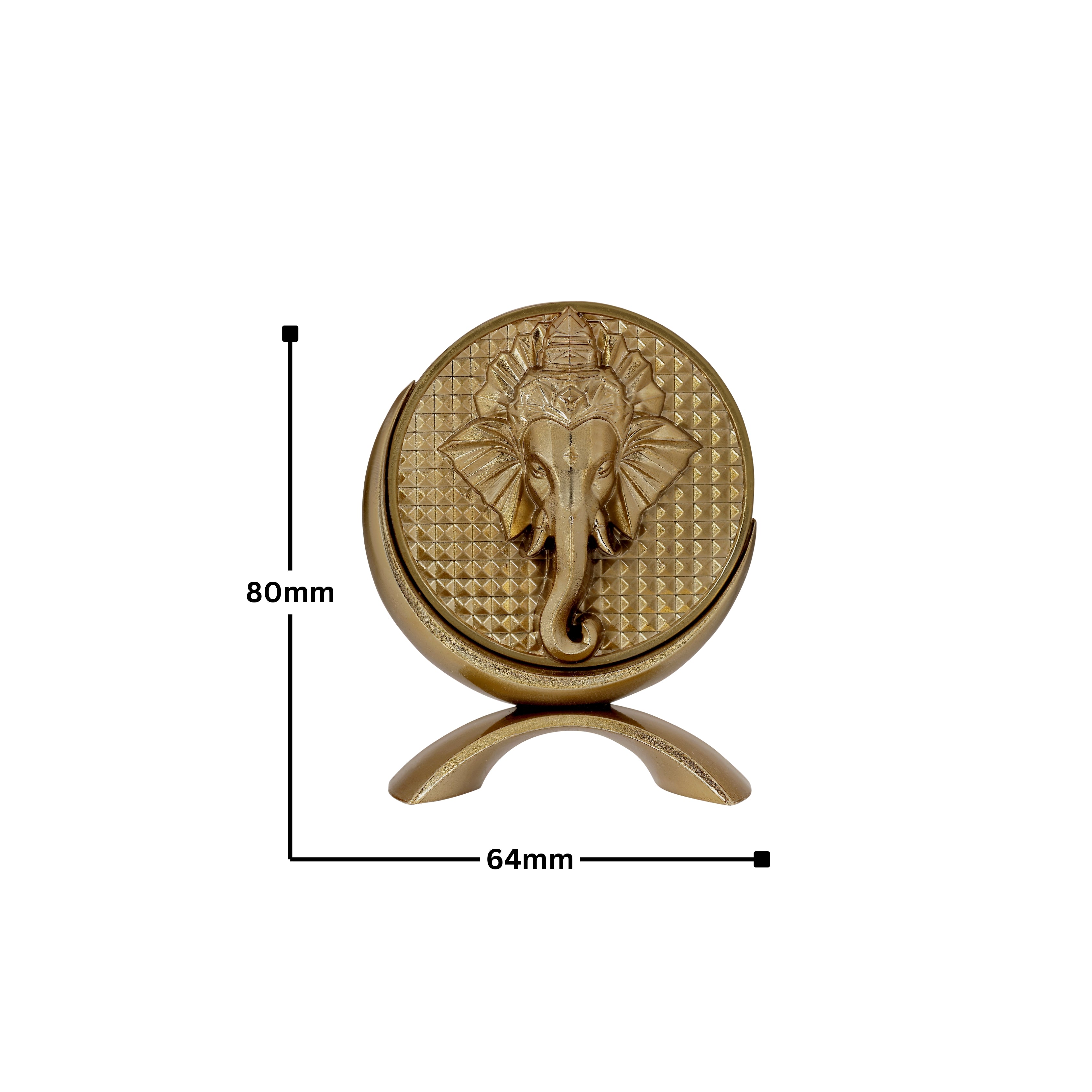 Small Round Ganesh ji (Gold)