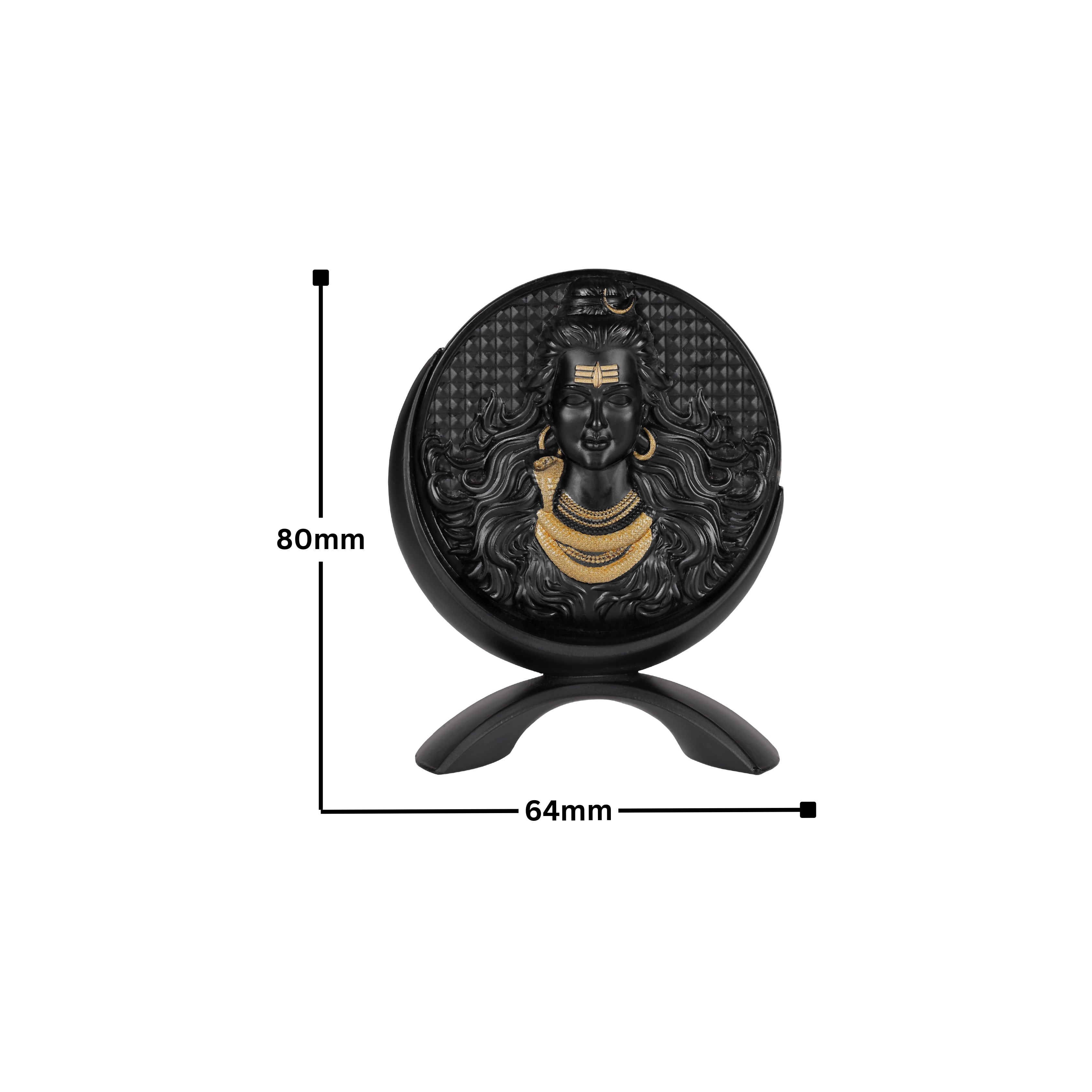 Small Round Mahadev (Black)