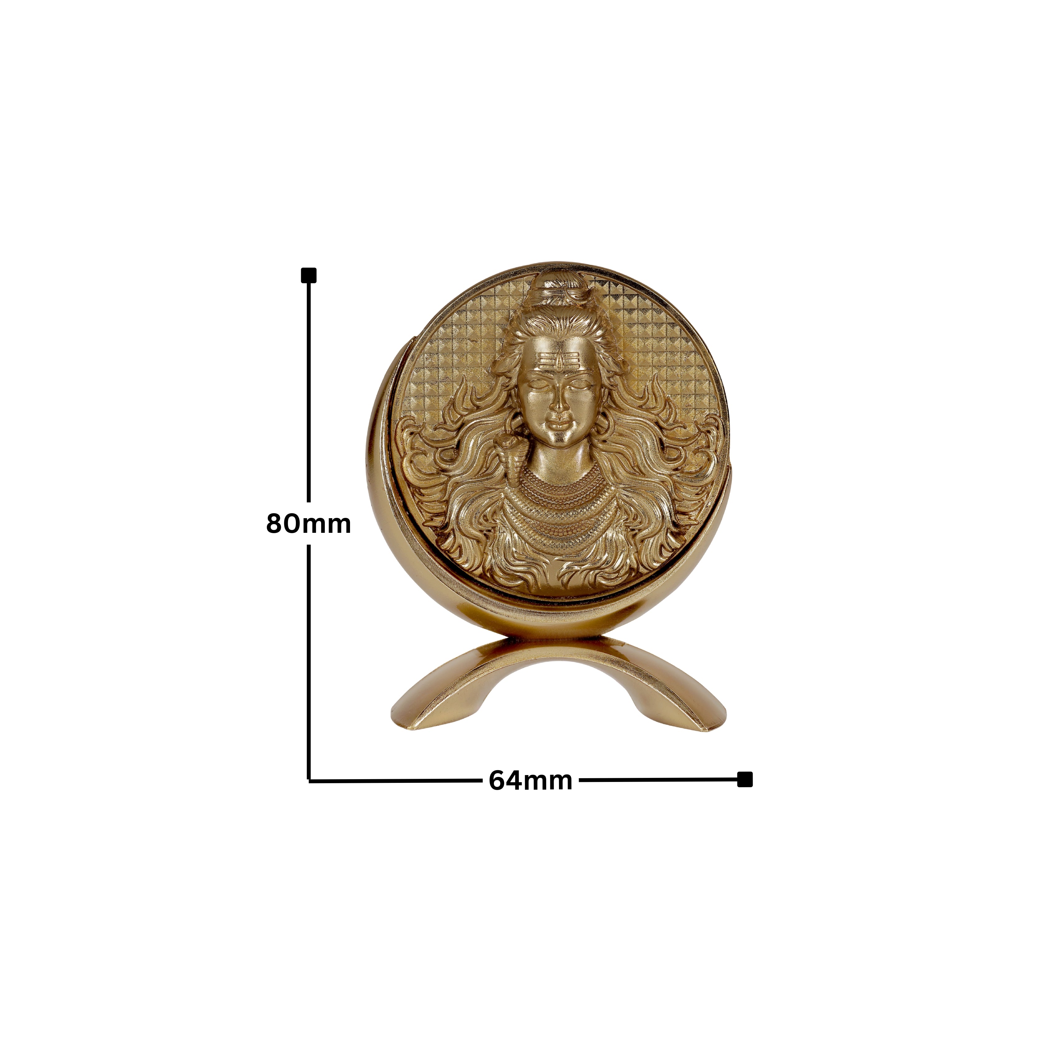Small Round Mahadev (Gold)