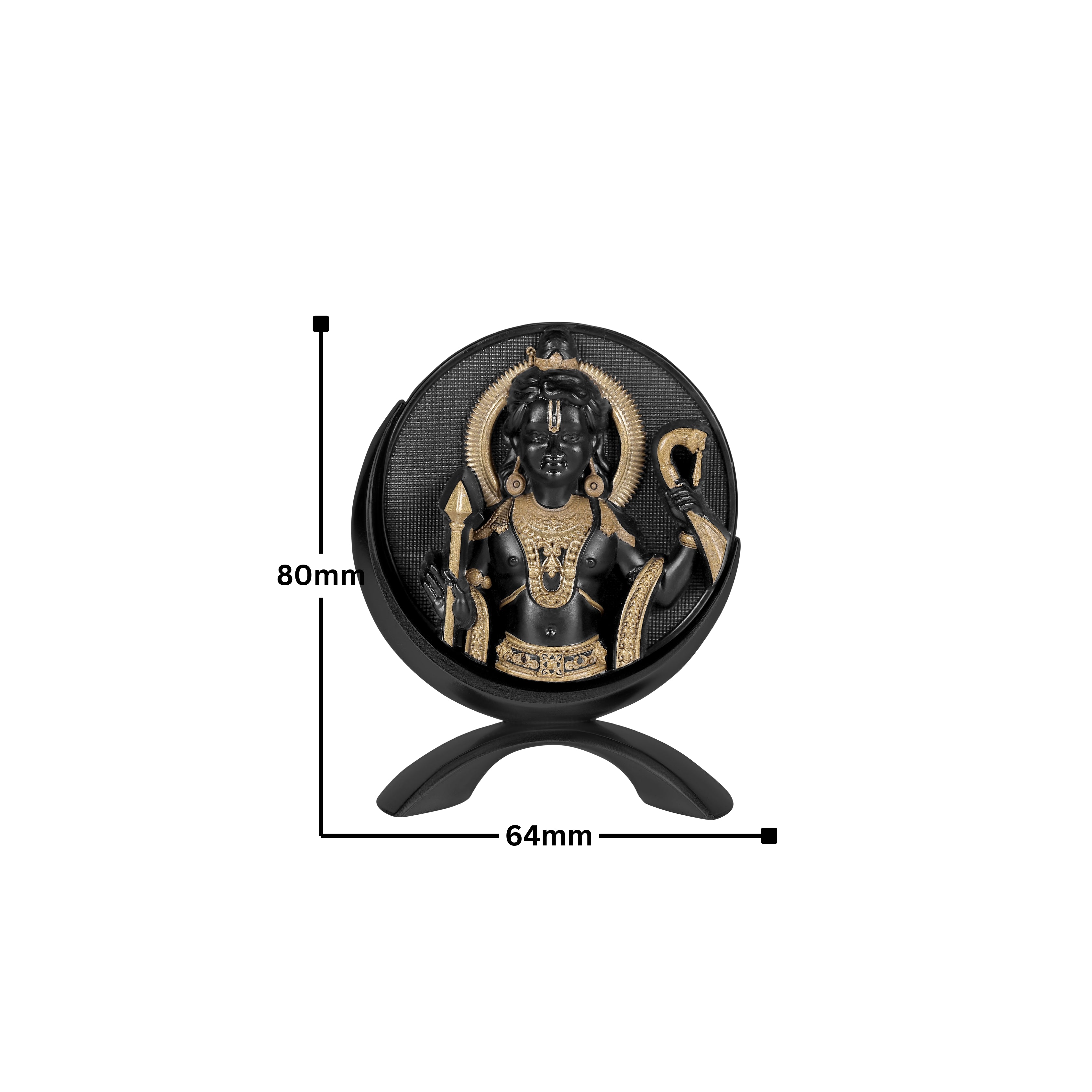 Small Round Ram Lalla (Black)