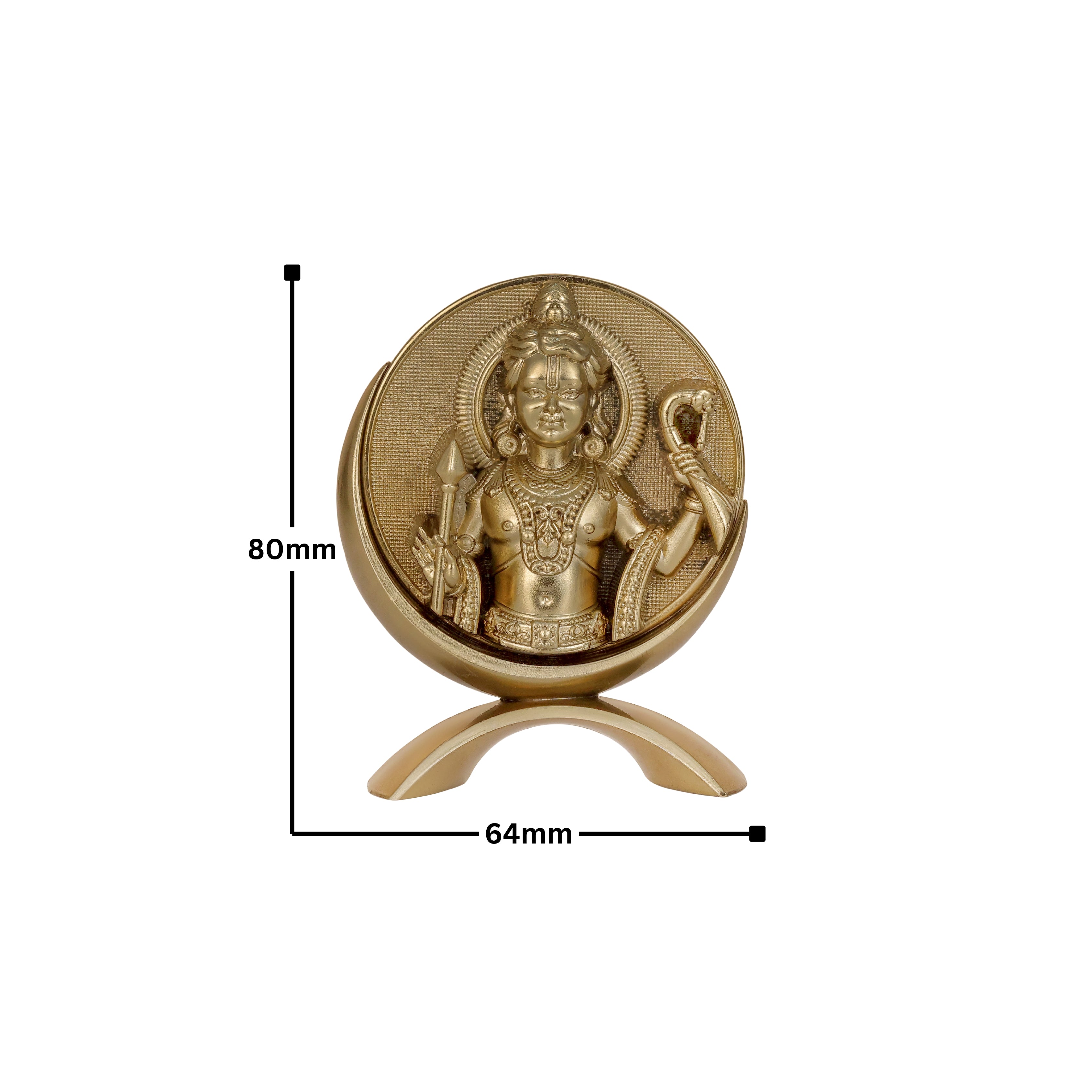 Small Round Ram Lalla (Gold)