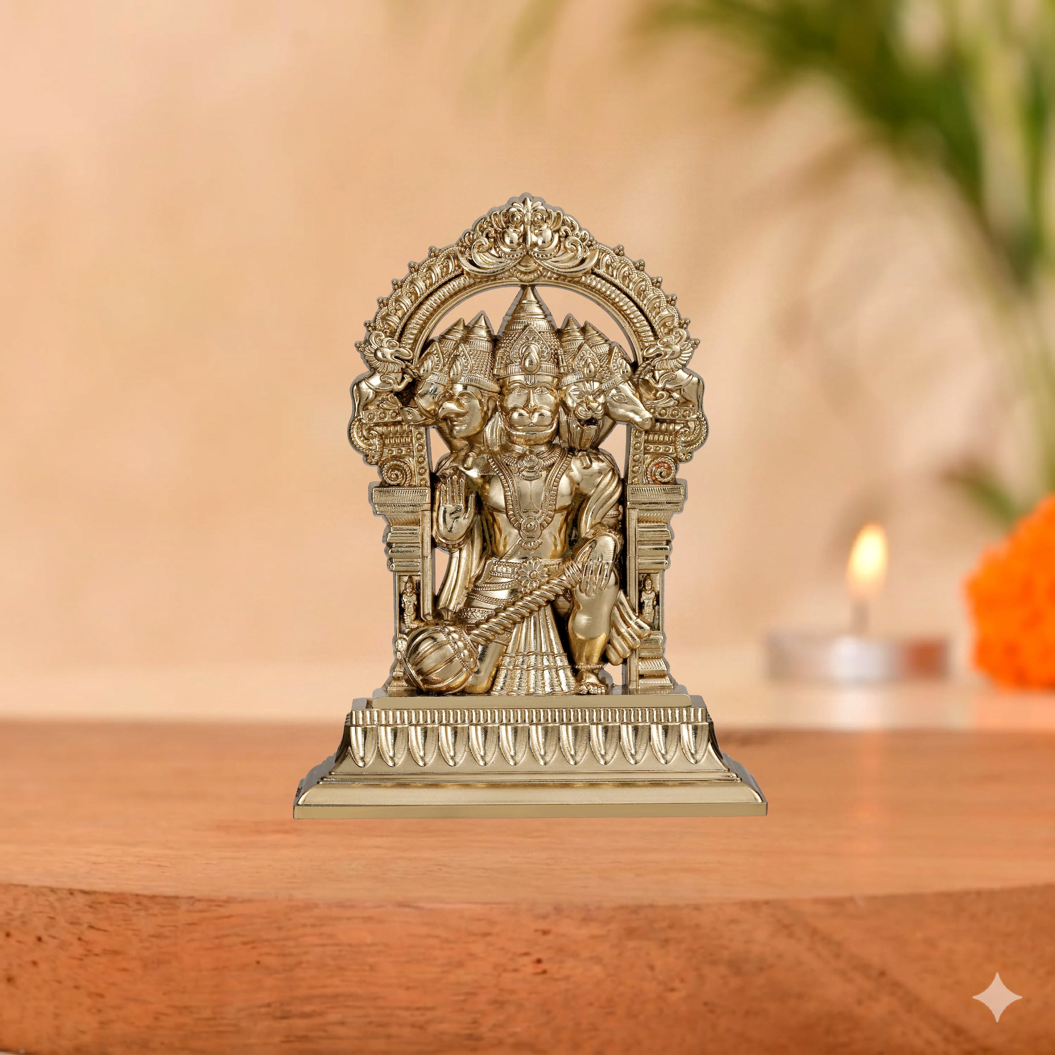 Panchmukhi Hanuman 5.5 Inch (Gold)