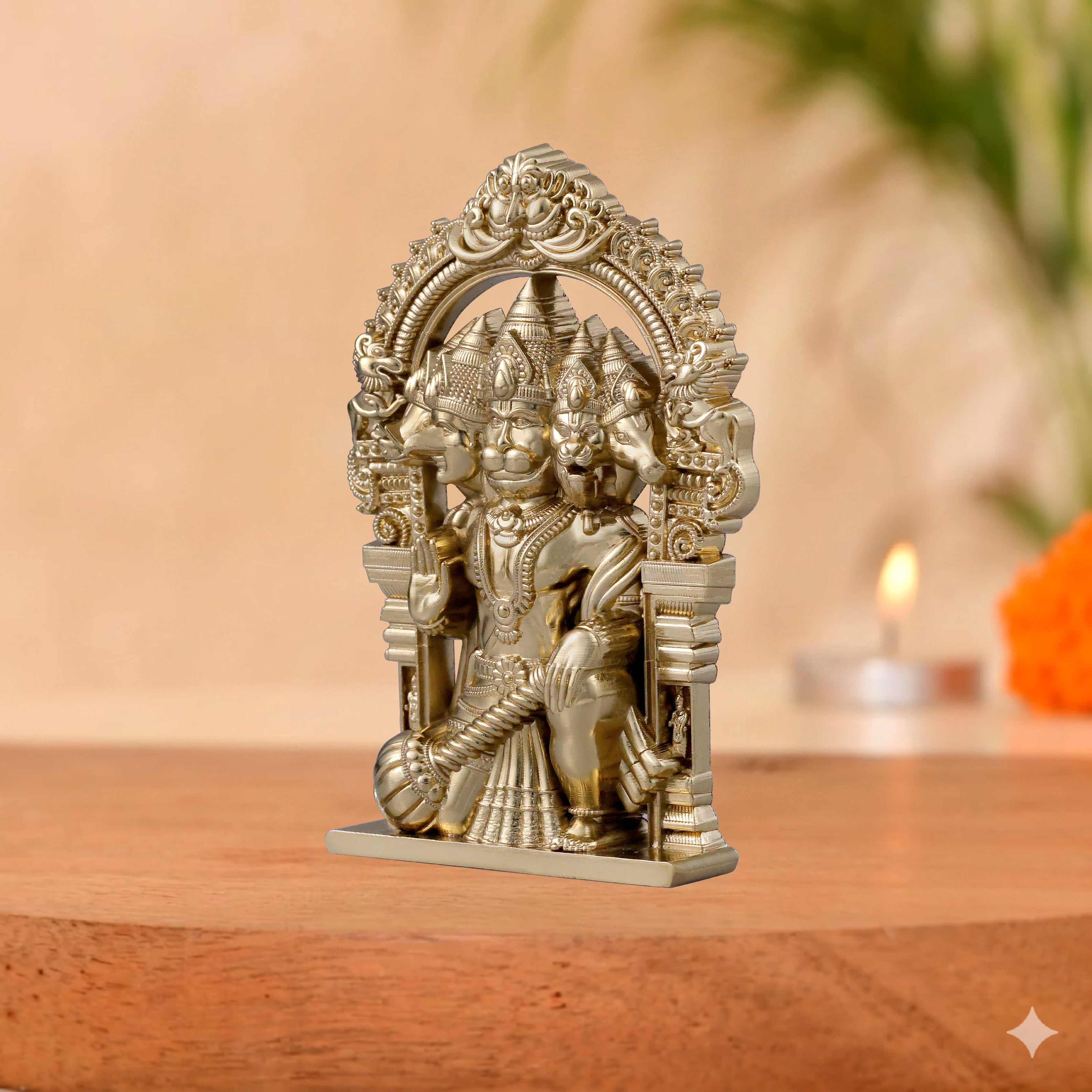 Panchmukhi Hanuman 4.5 Inch (Gold)