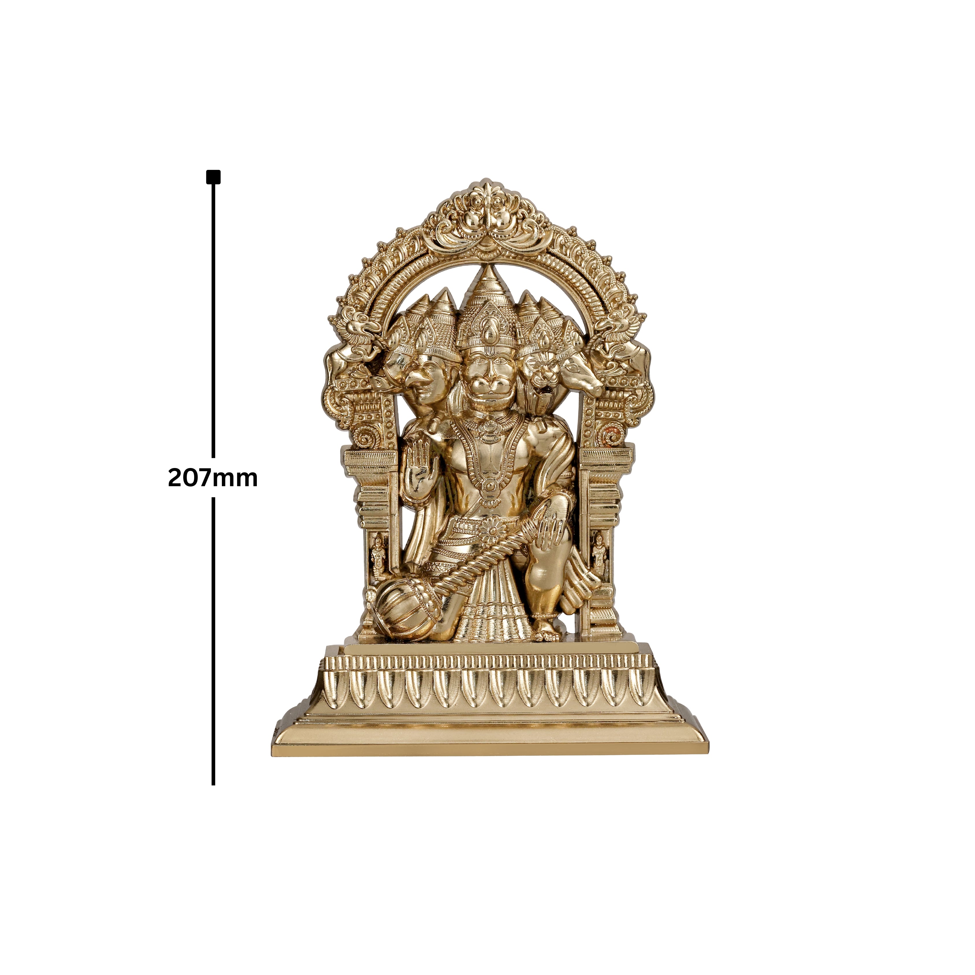Panchmukhi Hanuman 5.5 Inch (Gold)