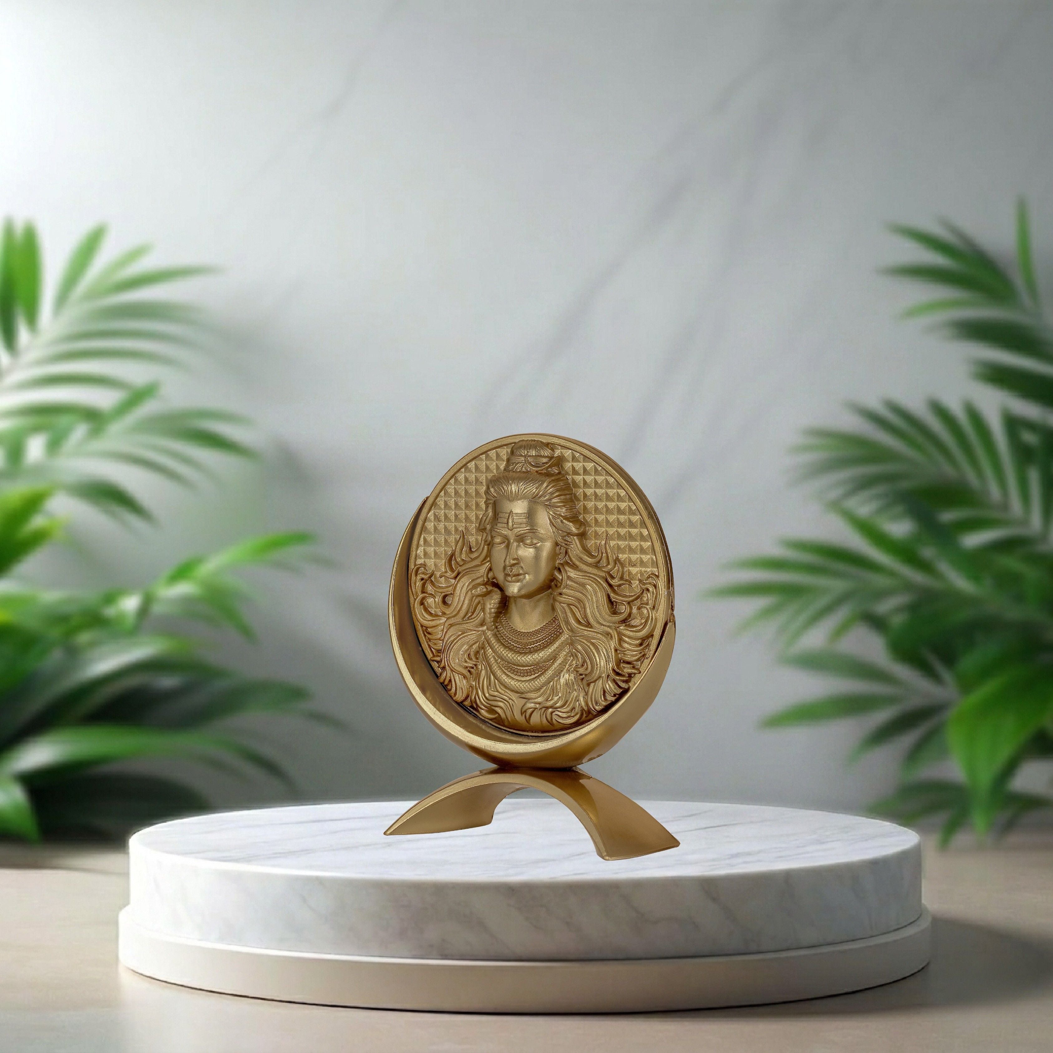 Small Round Mahadev (Gold)