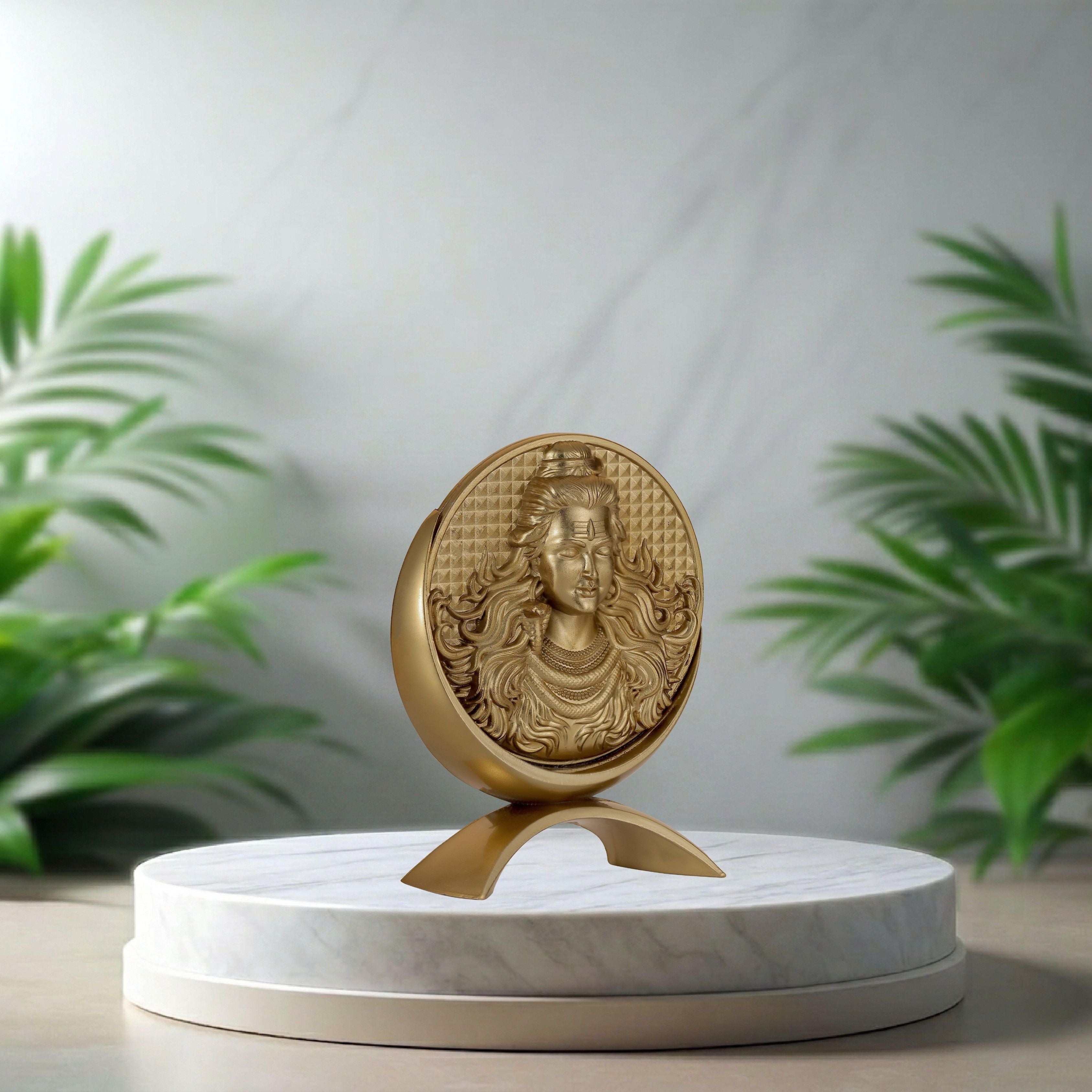 Small Round Mahadev (Gold)