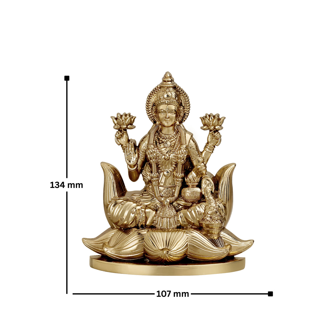 Lakshmiji Idol 5.25 inch {Gold)