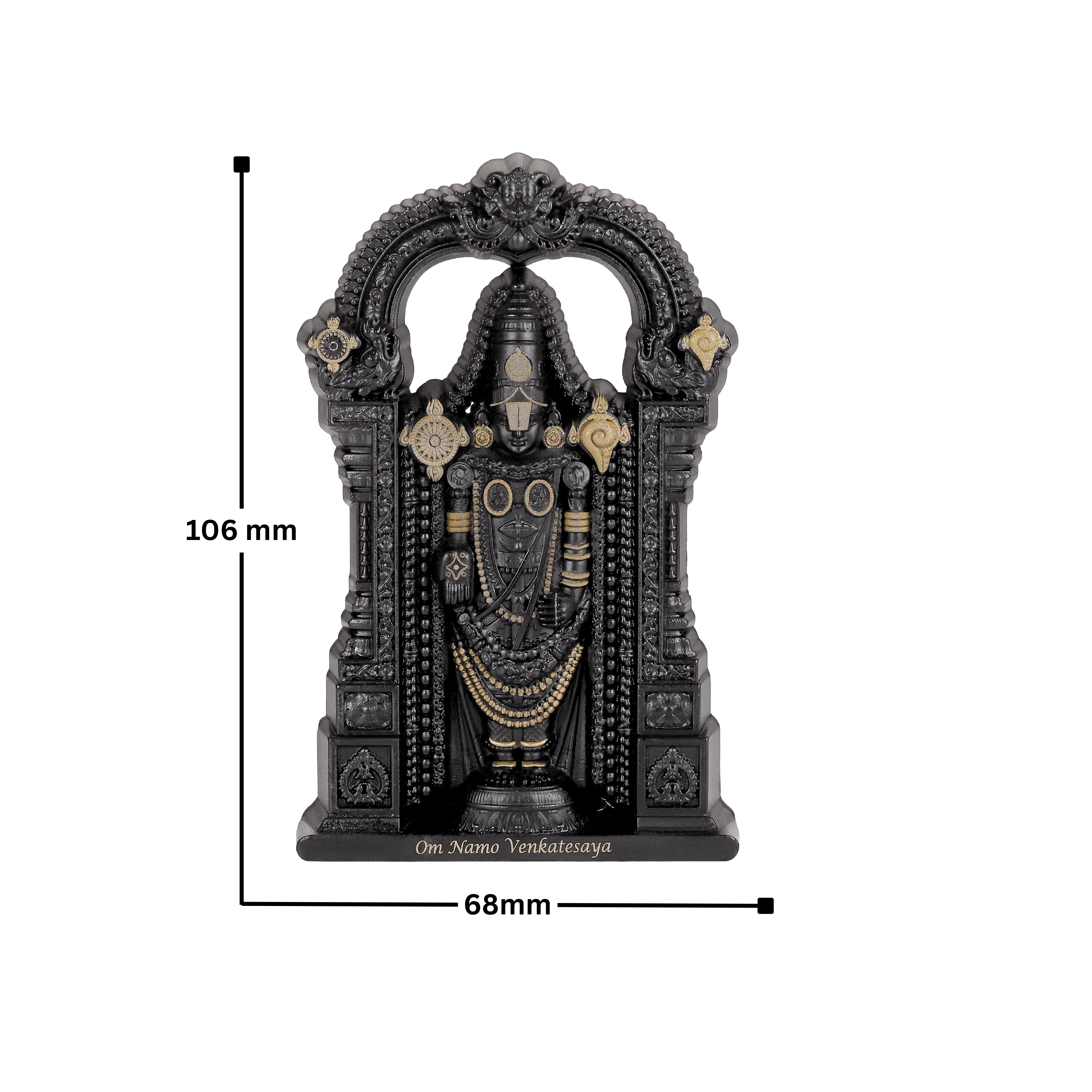 Tirupati Black & Gold (4.5 Inch)