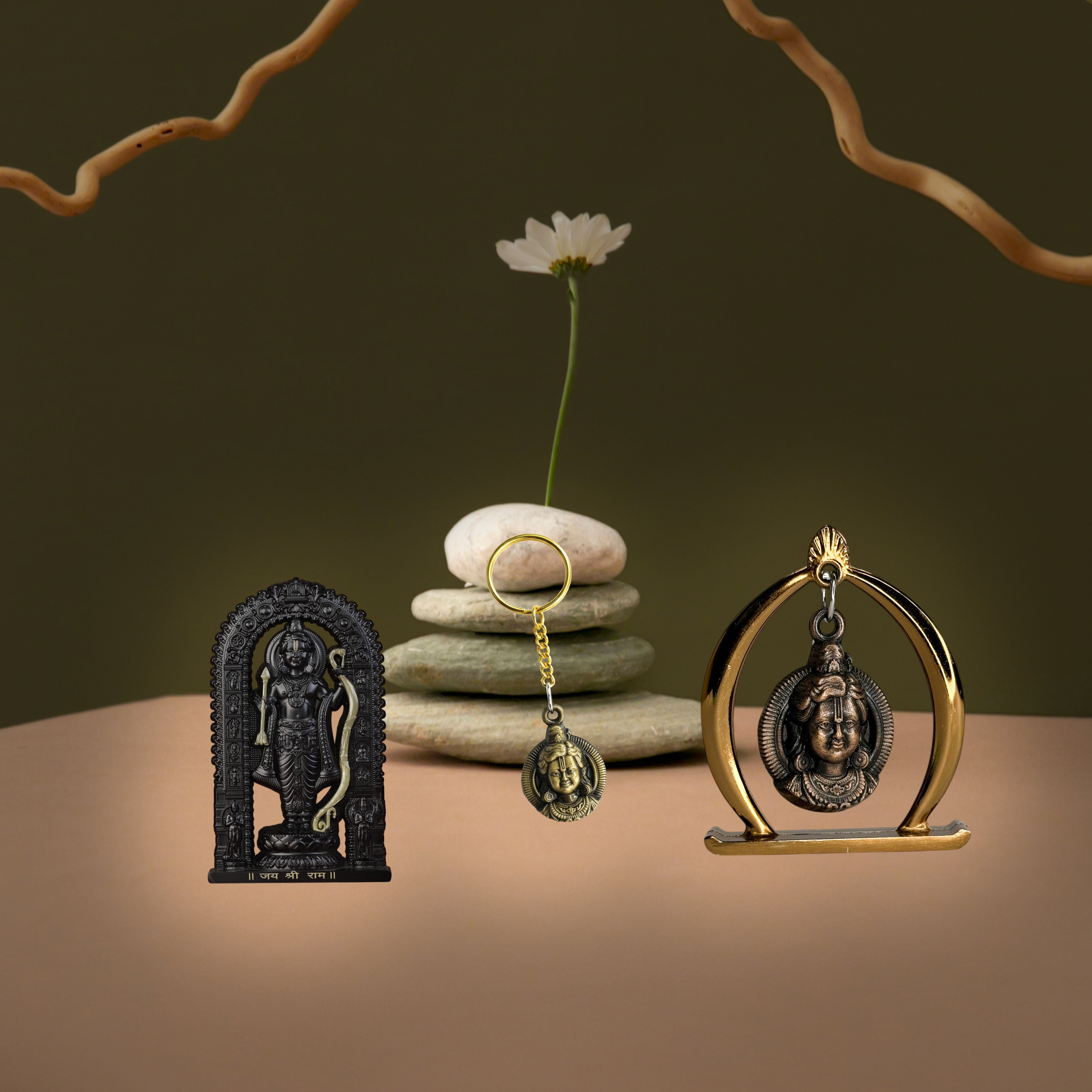 Combo 15 (Ram Jula, 3" Ram Lalla Murti, Keychain)