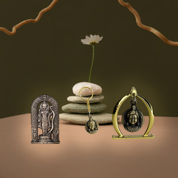 Combo 9 (Ram Jula, 3" Ram Lalla Murti, Keychain)