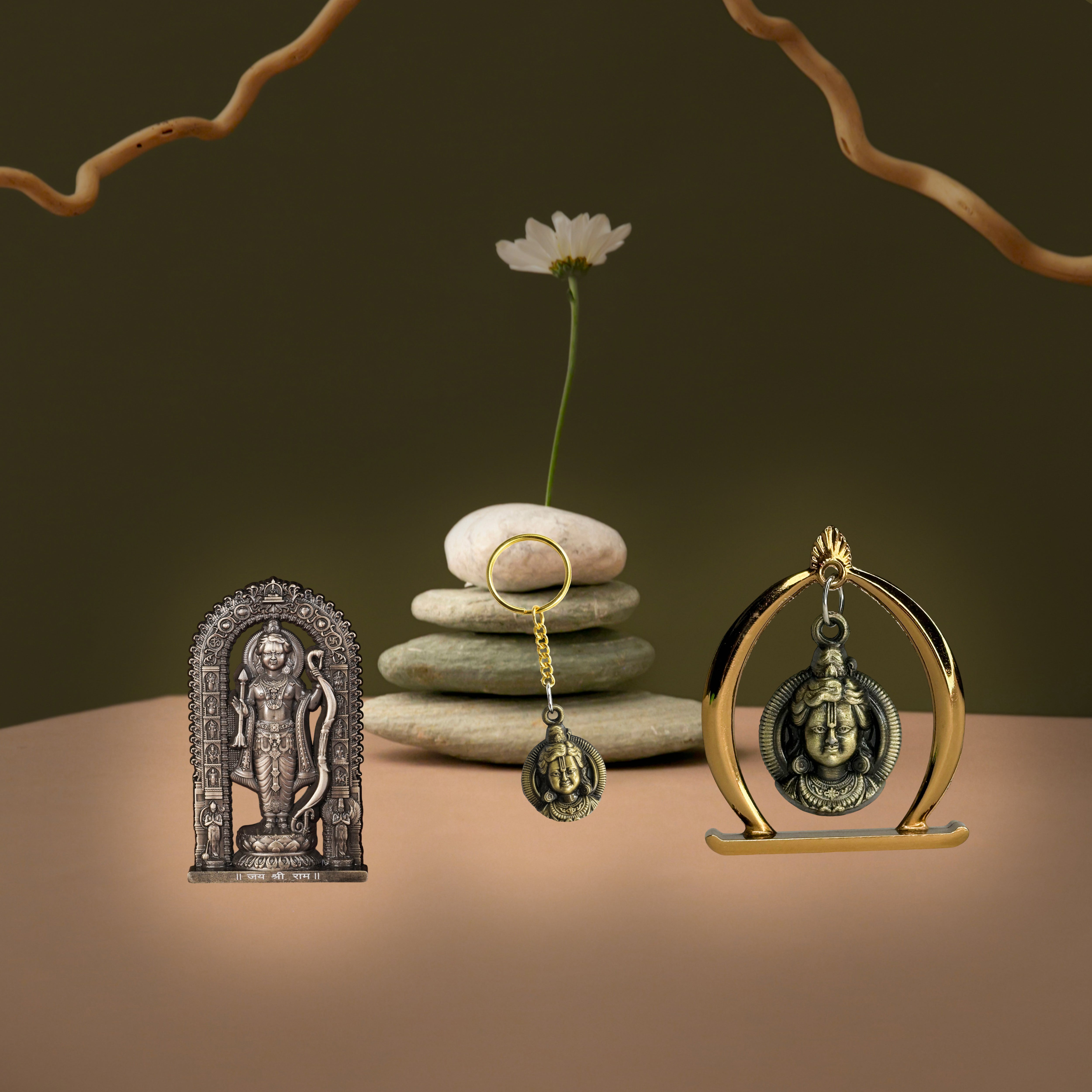 Combo 16 (Ram Jula, 3" Ram Lalla Murti, Keychain)