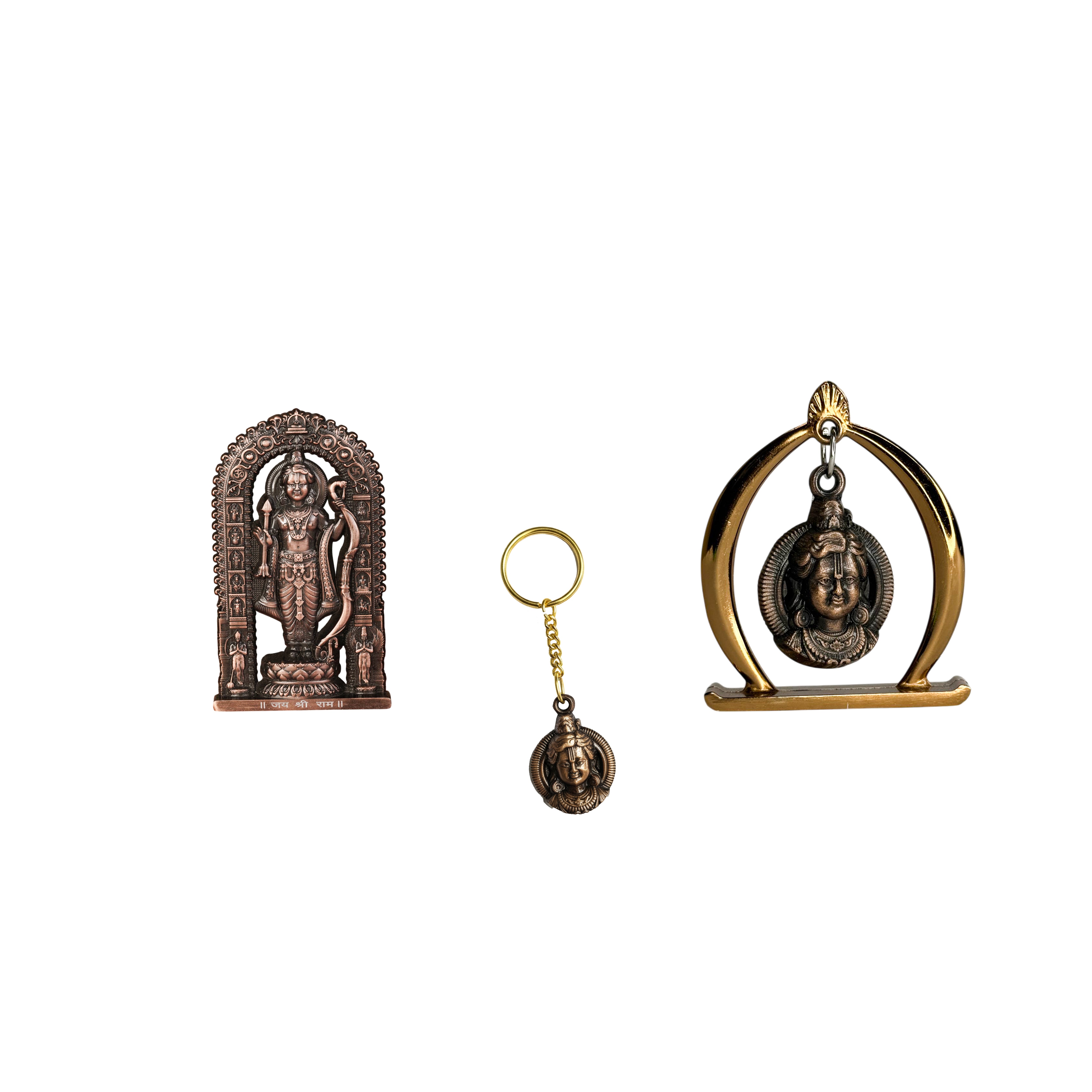 Combo 12 (Ram Jula, 3" Ram Lalla Murti, Keychain)
