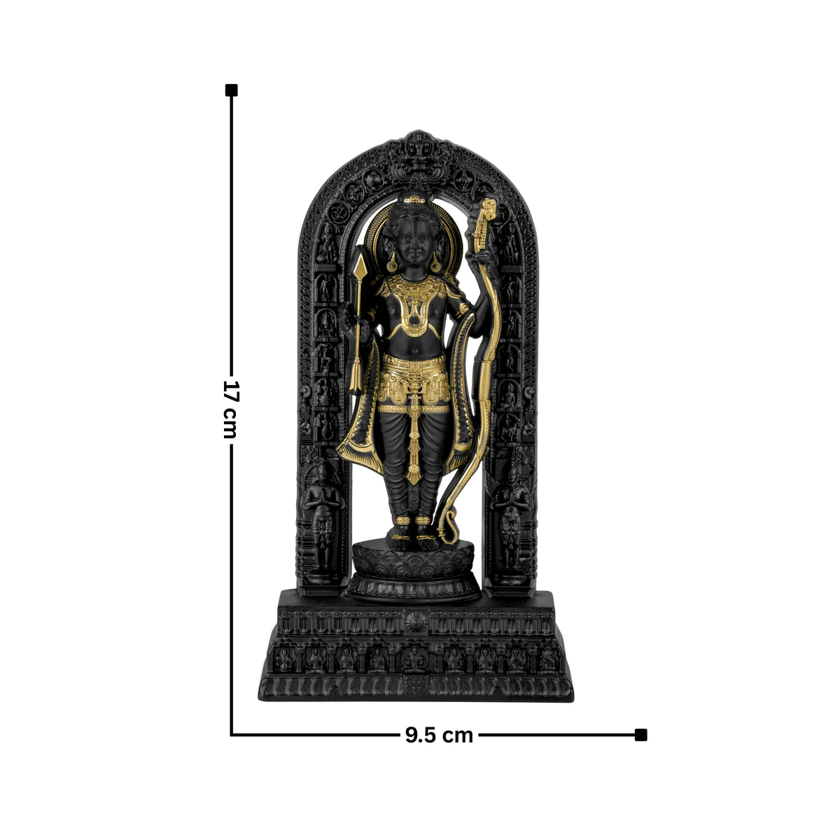 3D Ram Lalla Idol Black Finish 7 Inch