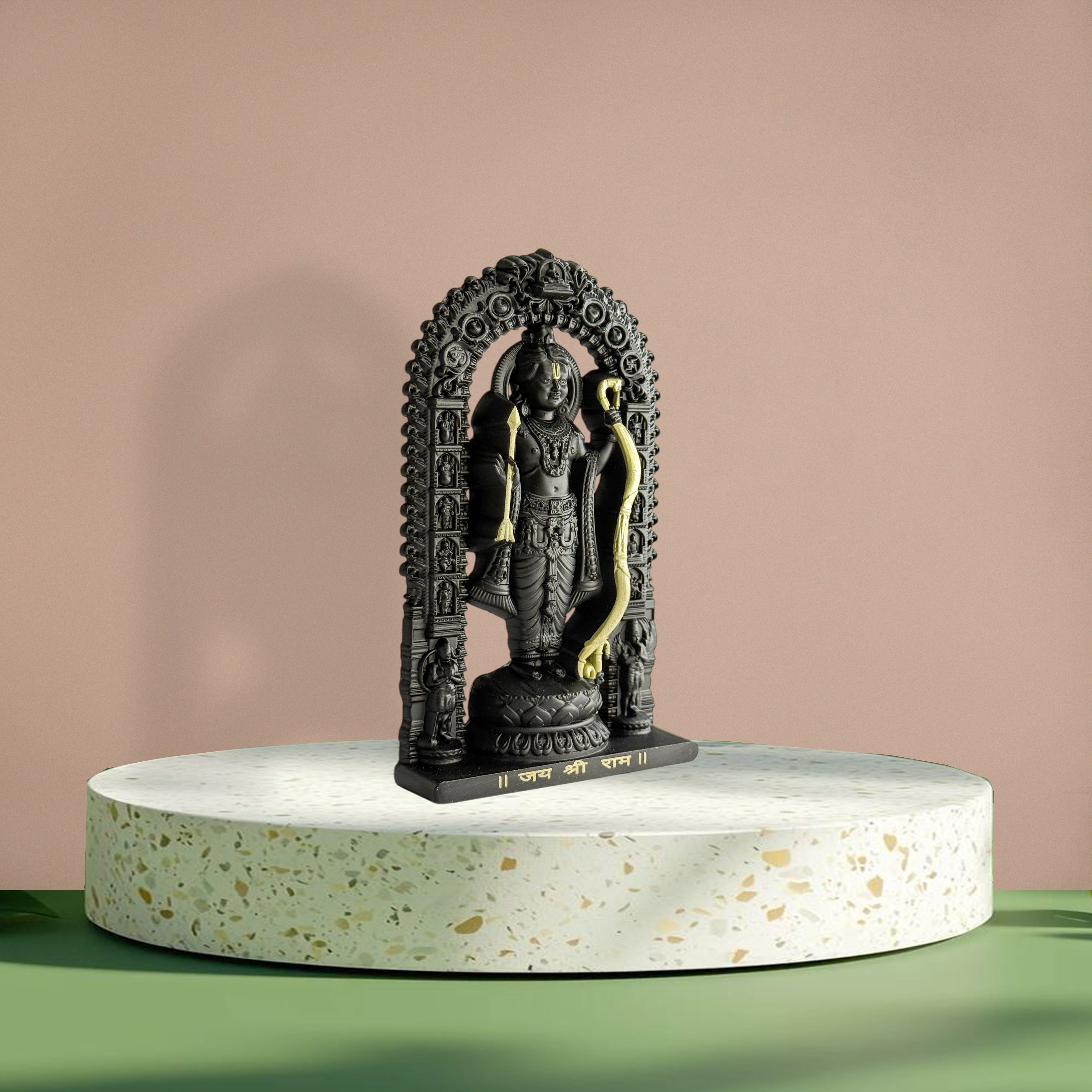 Shree Ram Lalla Murti 4.5 inch (Black/Gold)