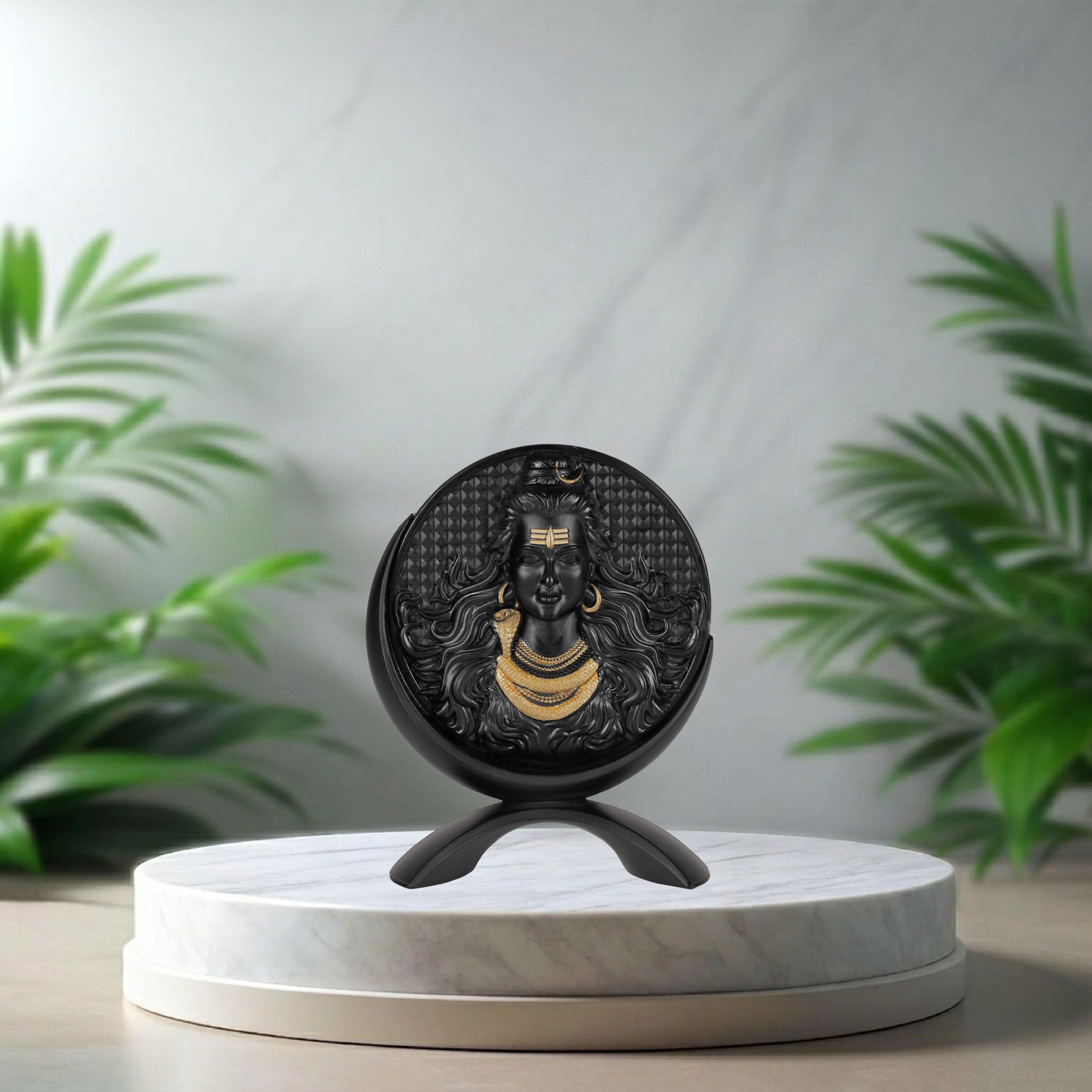 Small Round Mahadev (Black)