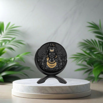 Small Round Mahadev (Black)