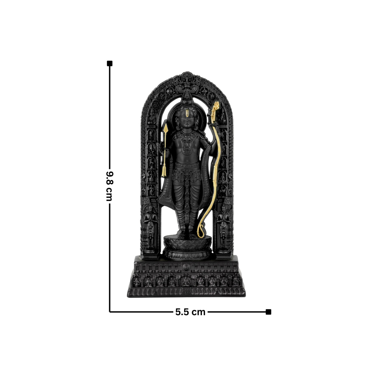 Ram Lalla Idol Black Finish 4 Inch