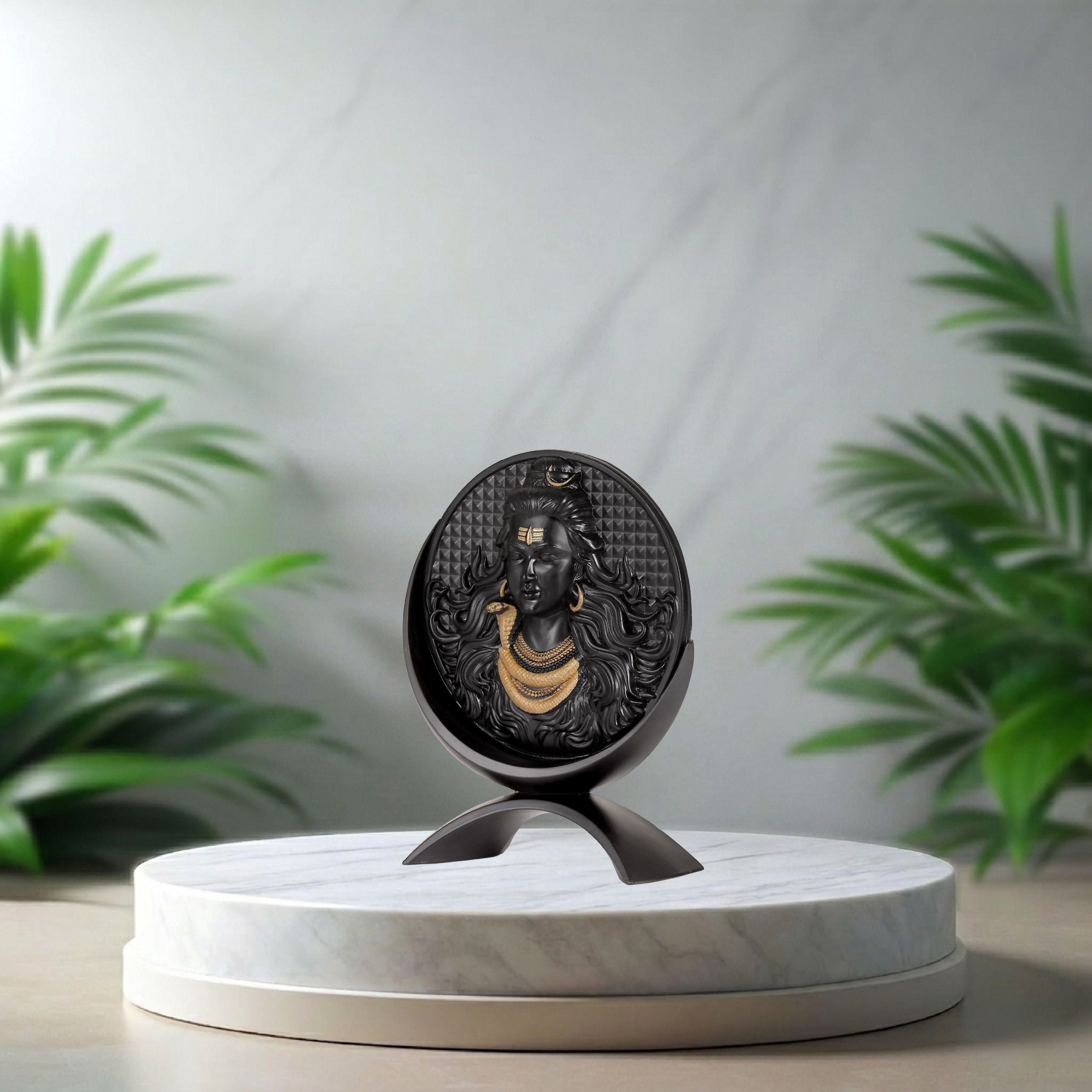 Small Round Mahadev (Black)