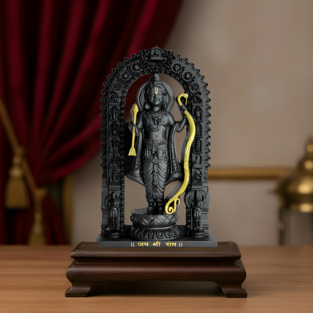 Shree Ram Lalla Murti 6 inch (Black&Gold)