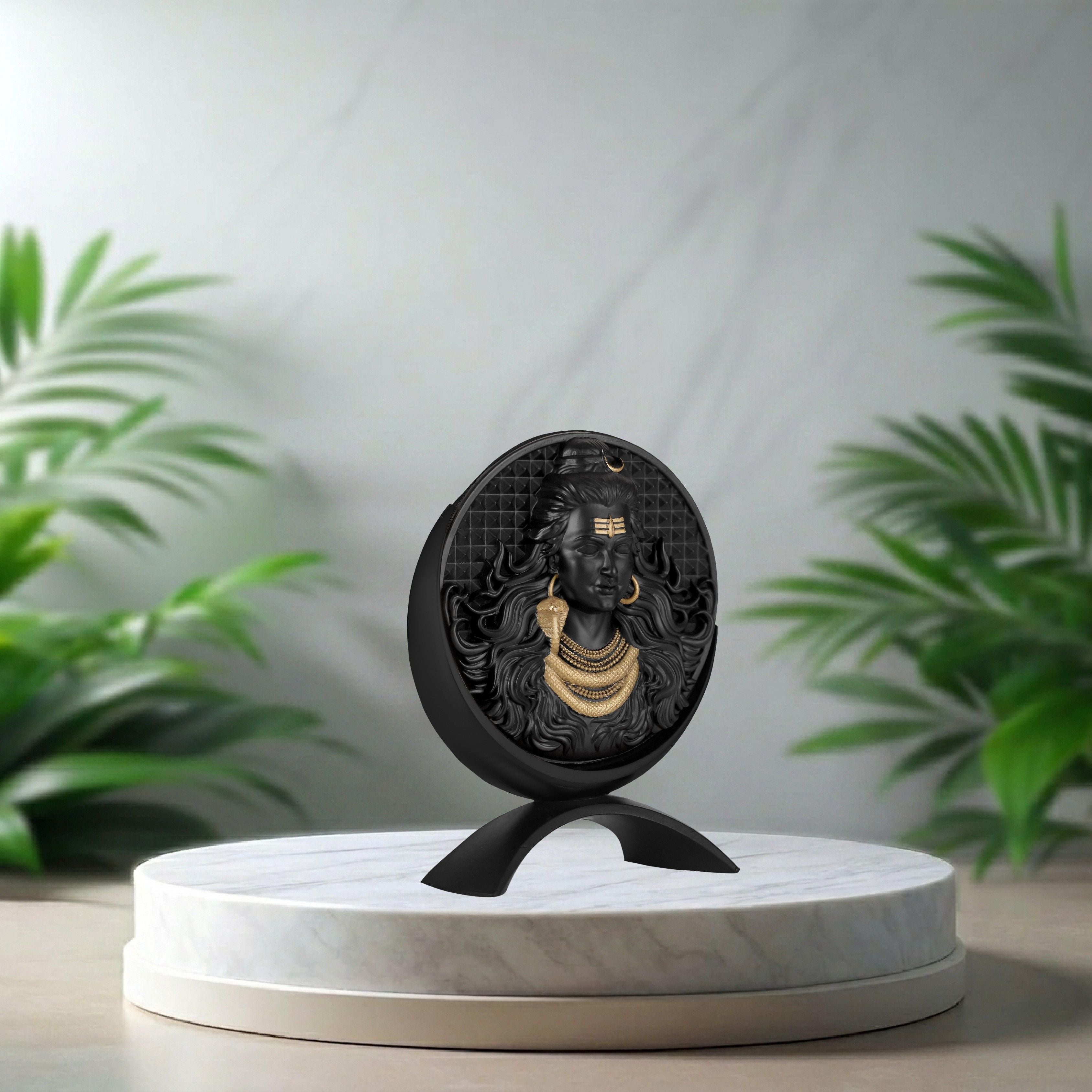 Small Round Mahadev (Black)