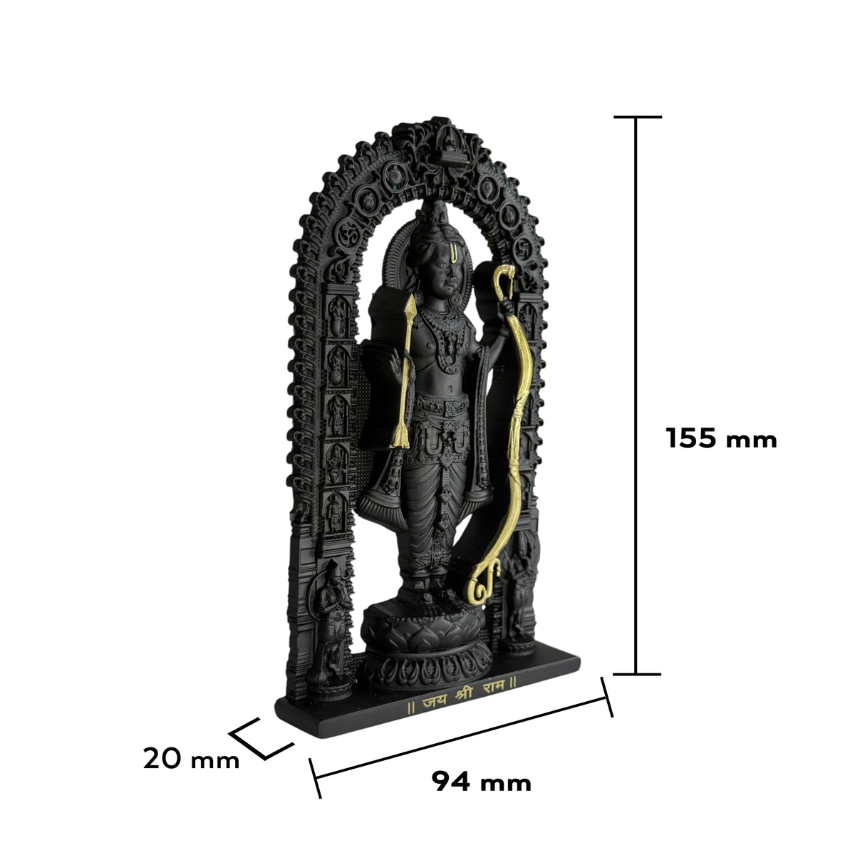 Ram Lalla Idol Black Finish 6 Inch