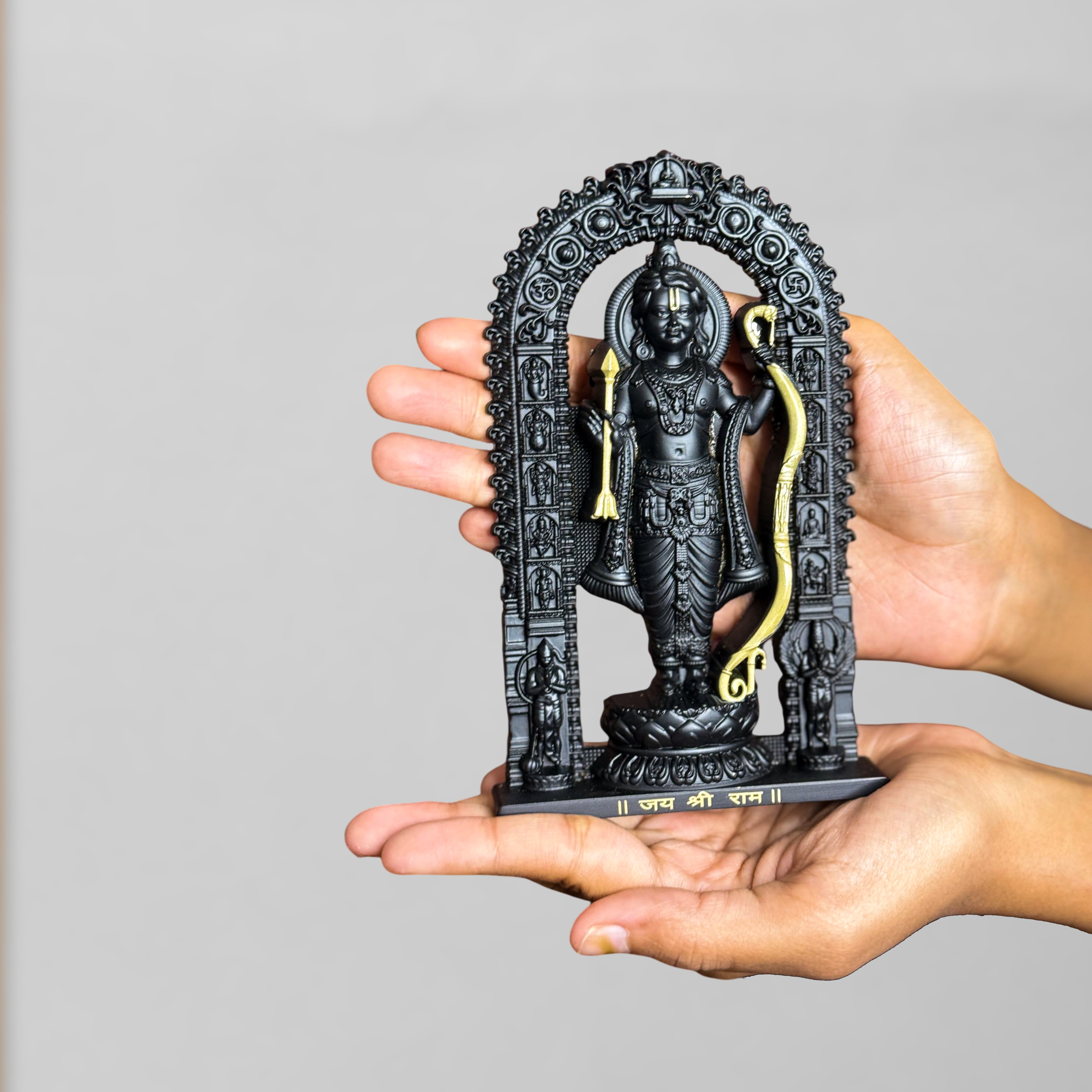 Shree Ram Lalla Murti 6 inch (Black&Gold)