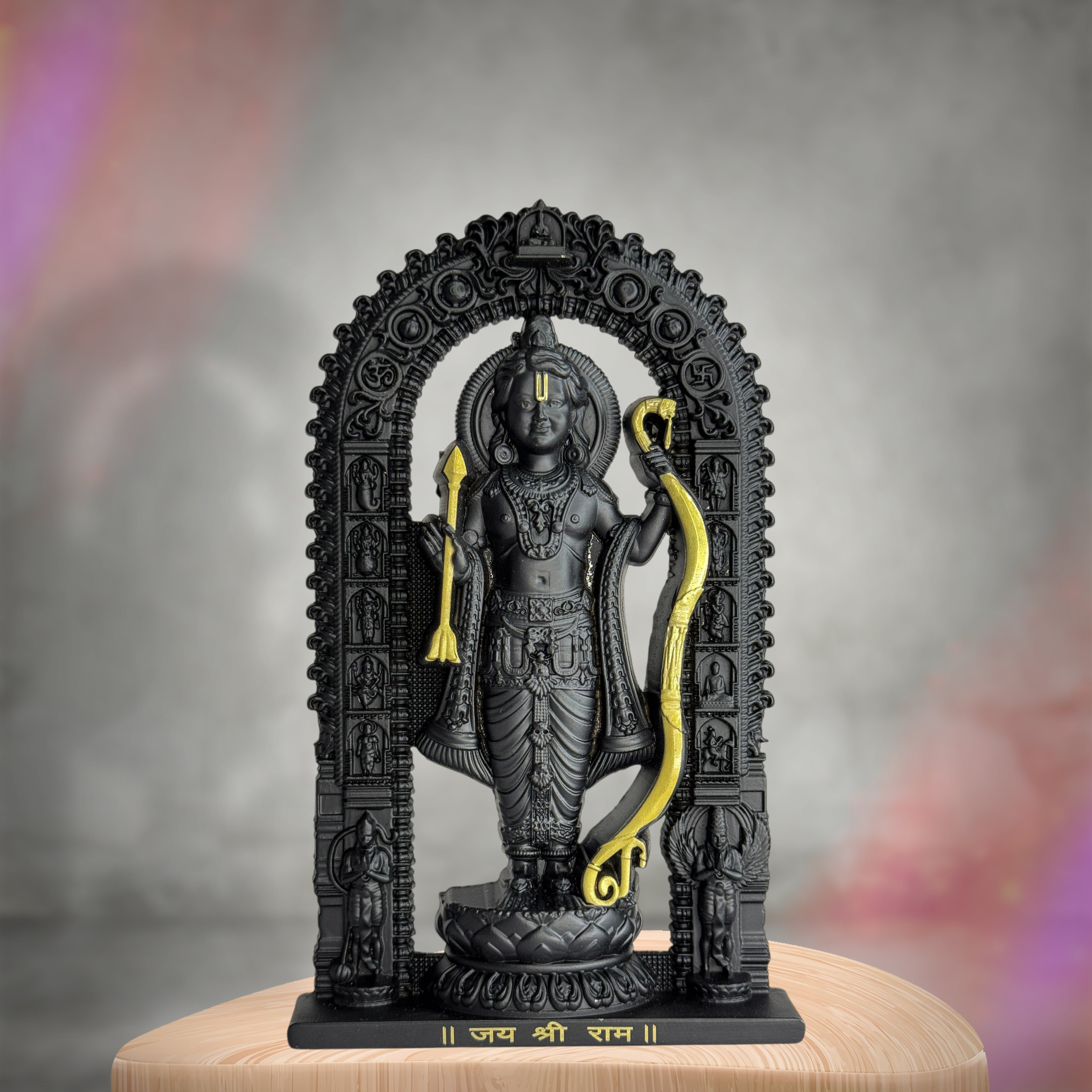 Shree Ram Lalla Murti 6 inch (Black&Gold)