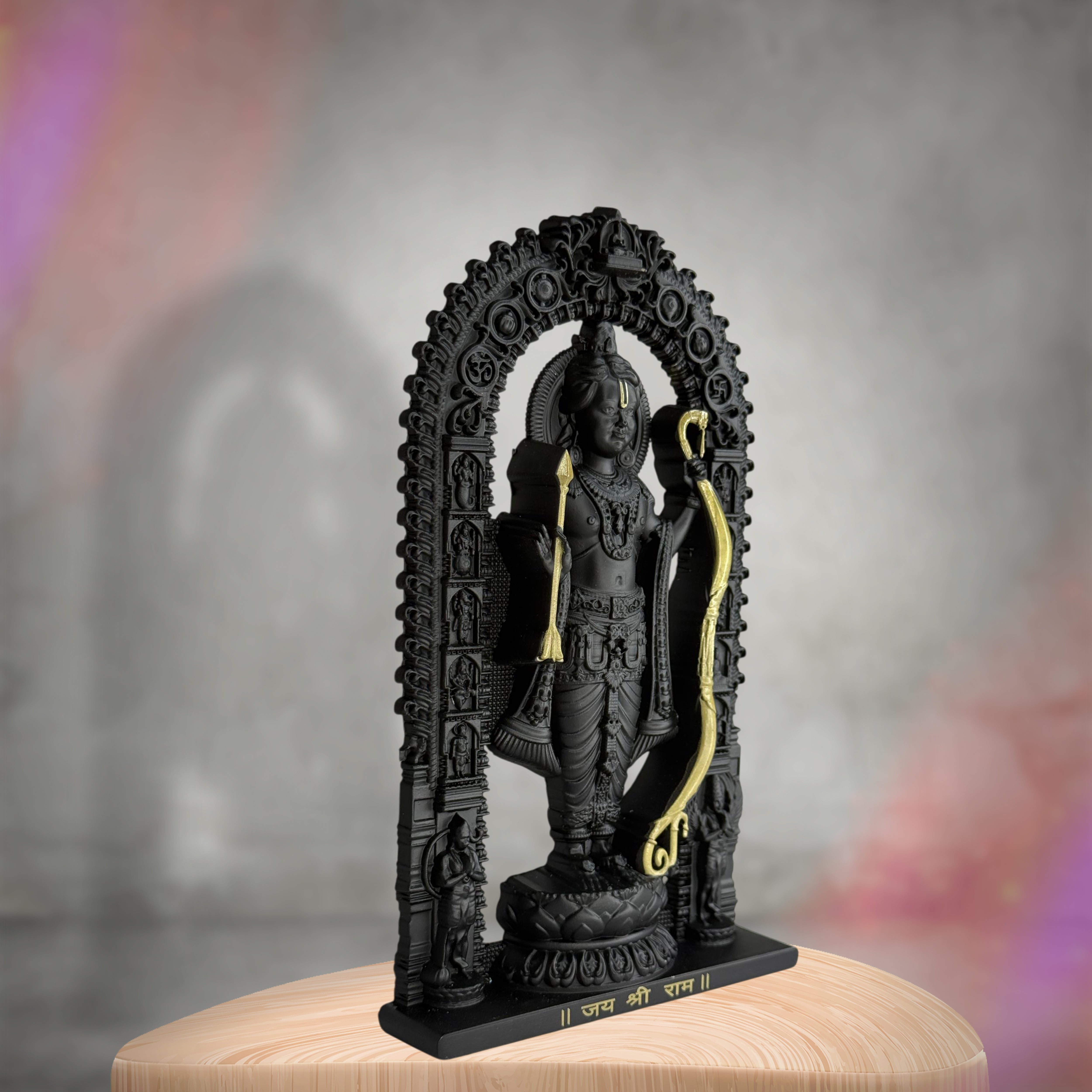 Shree Ram Lalla Murti 6 inch (Black&Gold)