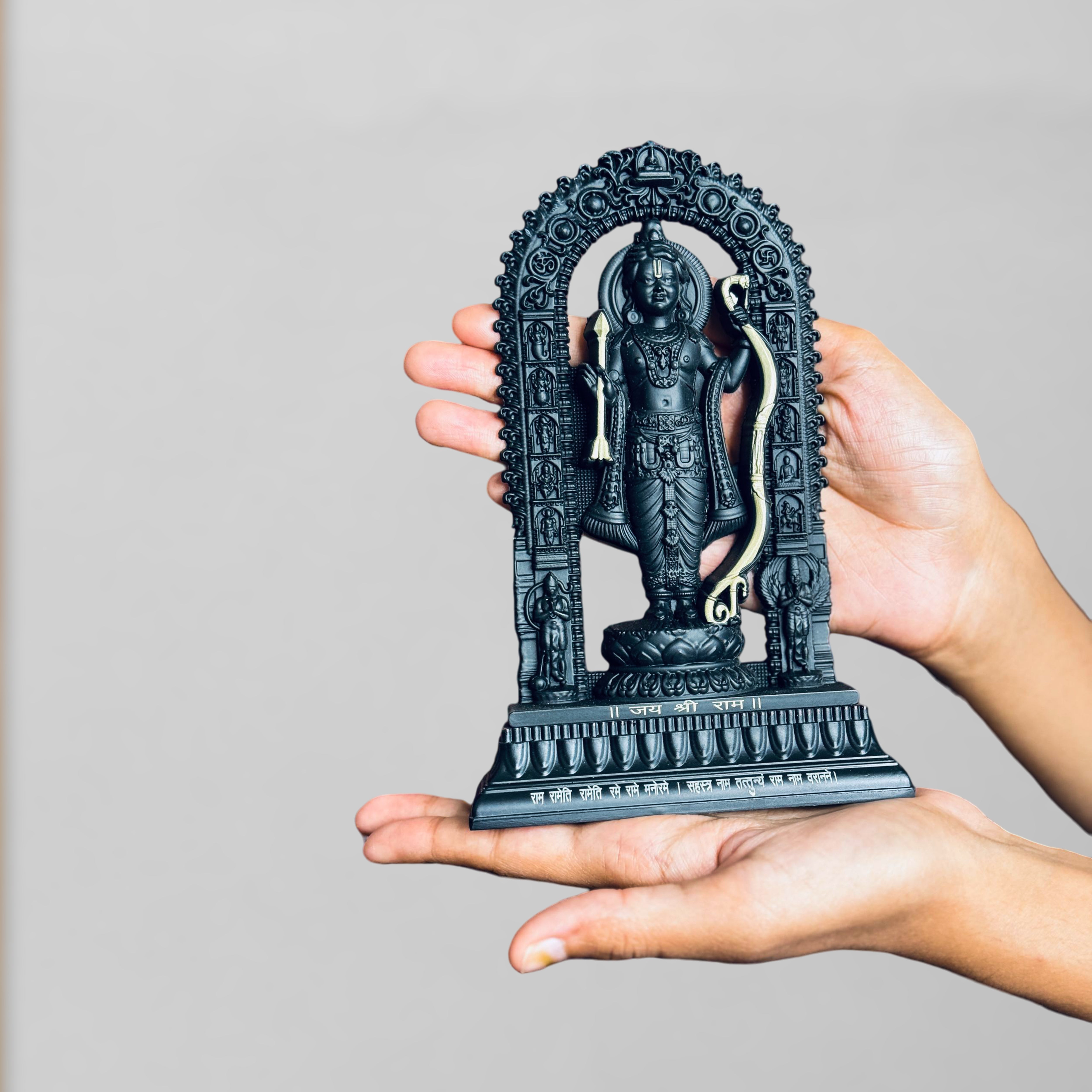 Shree Ram Lalla Murti 5.5 inch (Black/Gold)