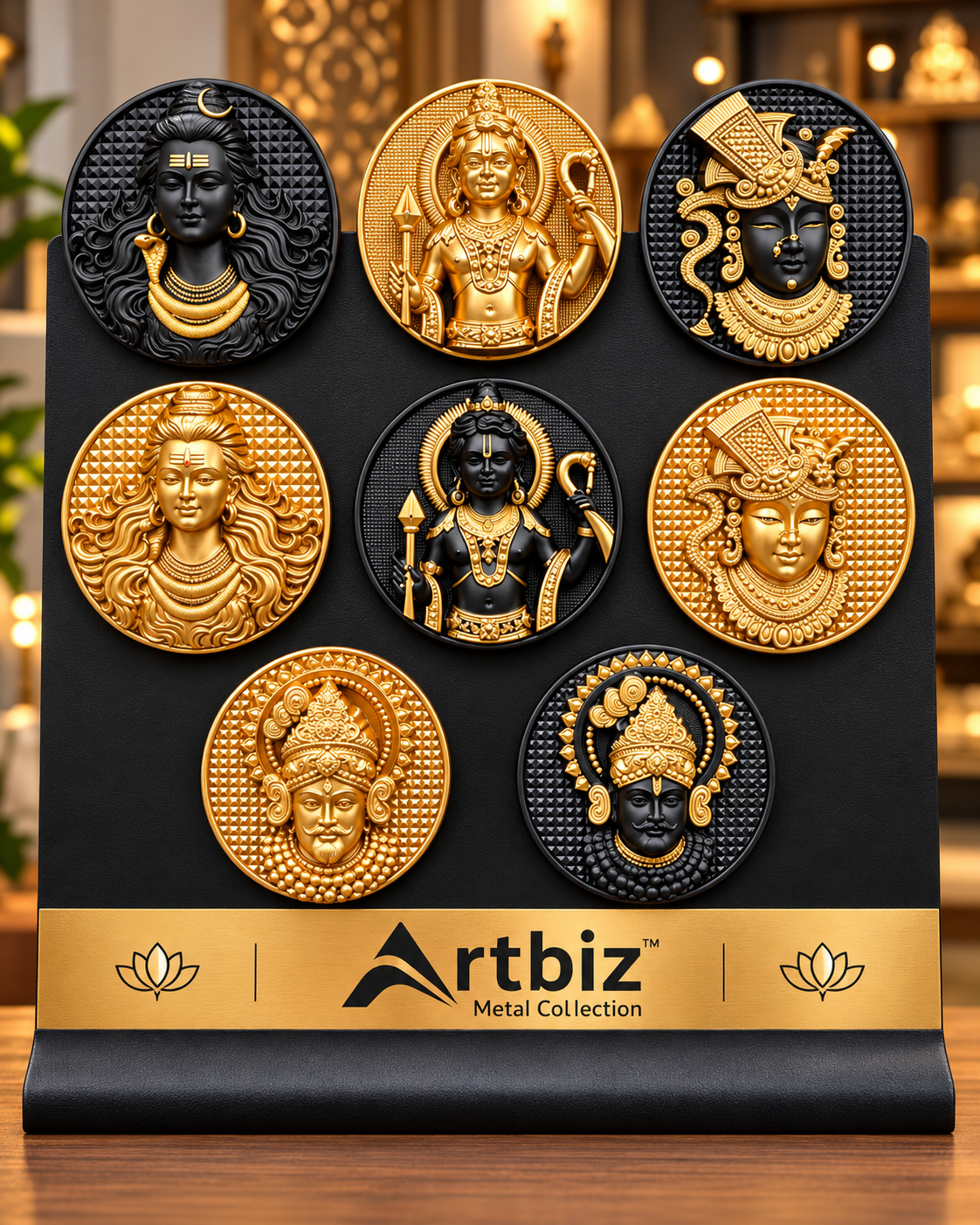 Khatushyamji Fridge Magnet Black Finish 2.4 Inch