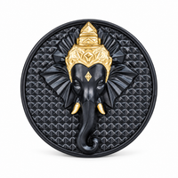 Ganeshji Fridge Magnet Black Finish 2.4 Inch