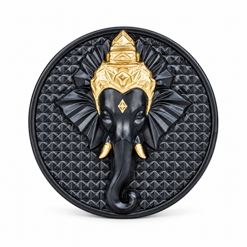 Ganeshji Fridge Magnet Black Finish 2.4 Inch