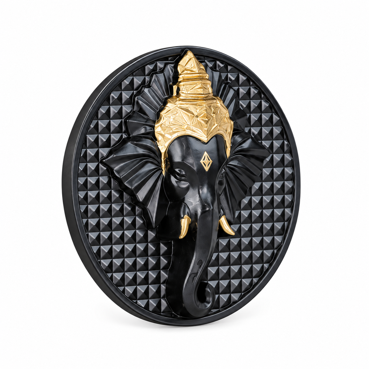 Ganeshji Fridge Magnet Black Finish 2.4 Inch