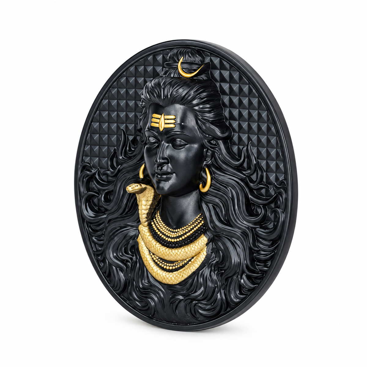 Mahadev Fridge Magnet Black Finish 2.4 Inch