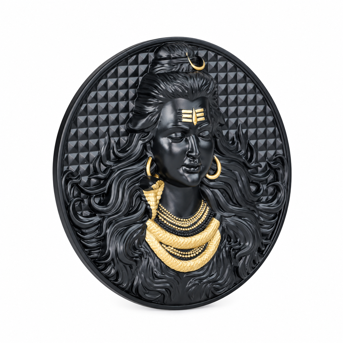 Mahadev Fridge Magnet Black Finish 2.4 Inch