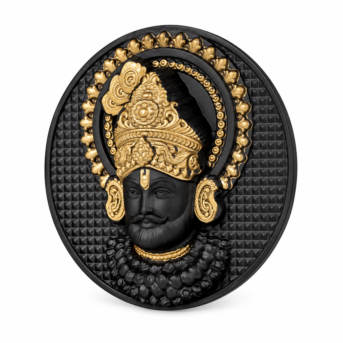 Khatushyamji Fridge Magnet Black Finish 2.4 Inch