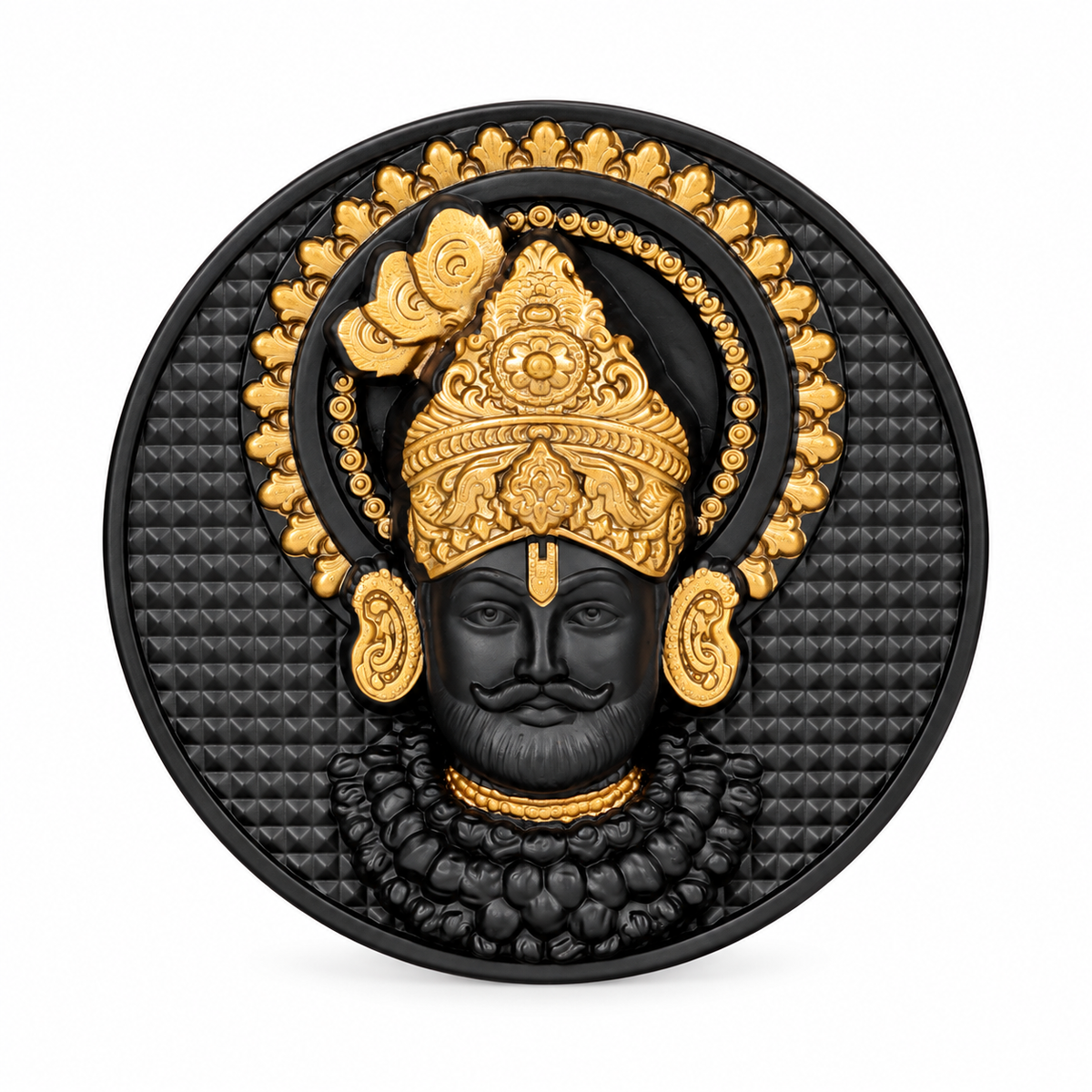 Khatushyamji Fridge Magnet Black Finish 2.4 Inch