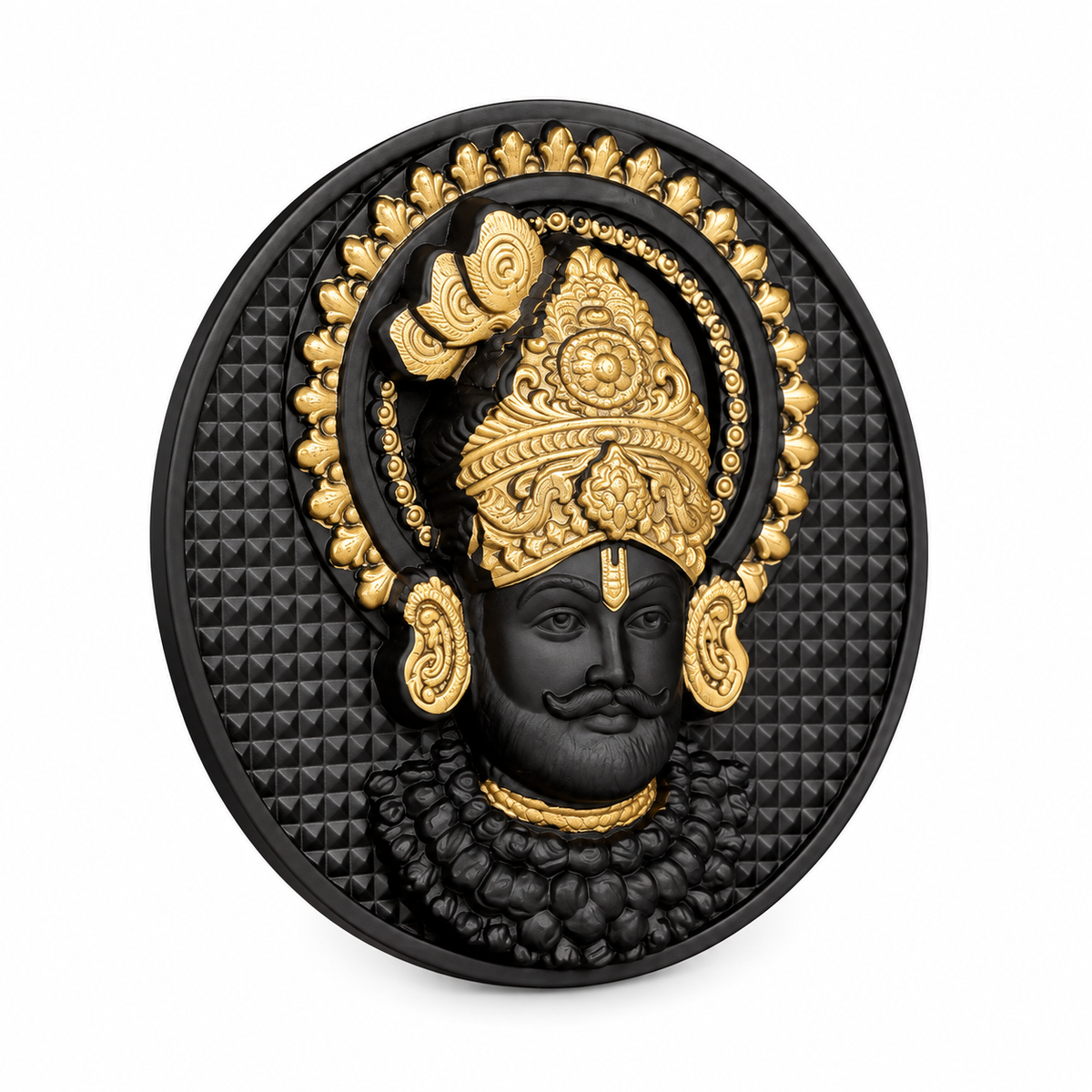 Khatushyamji Fridge Magnet Black Finish 2.4 Inch