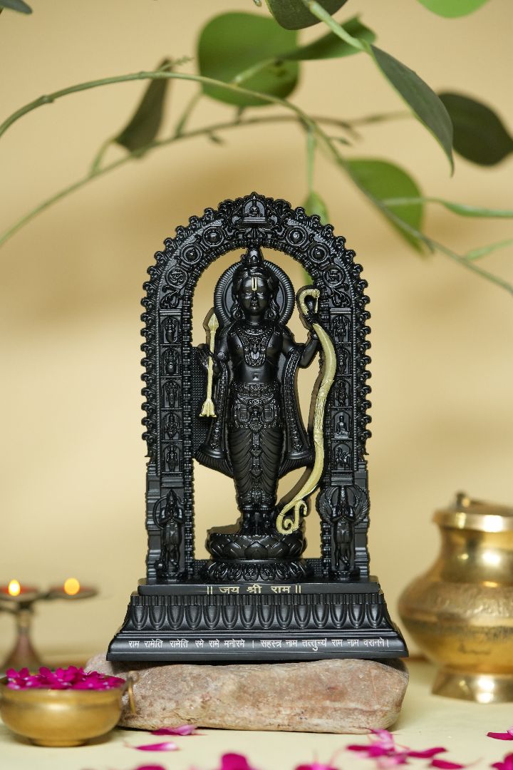 Shree Ram Lalla Murti 7 inch (Black/Gold)